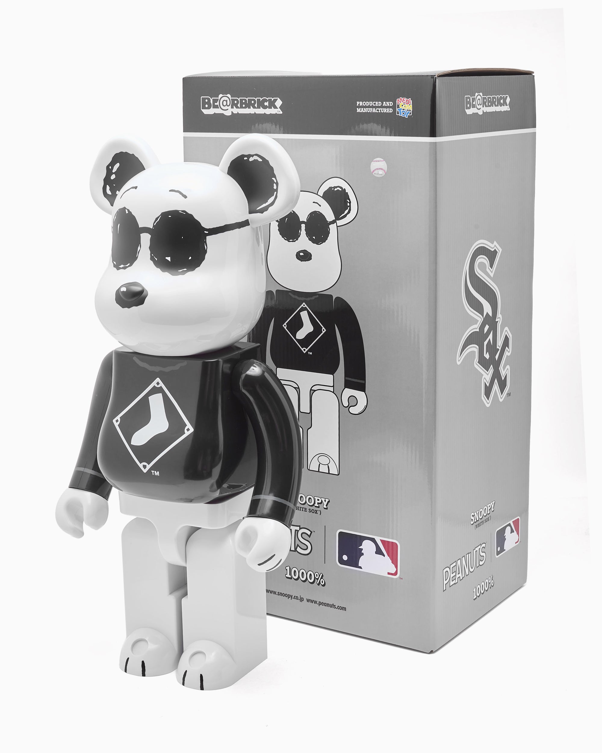 Art Toys Medicom Toy Be@rbrick MLB x Peanuts - Snoopy 1000% Surprise Box (1 Piece) - BBRCK1000MLBSWS