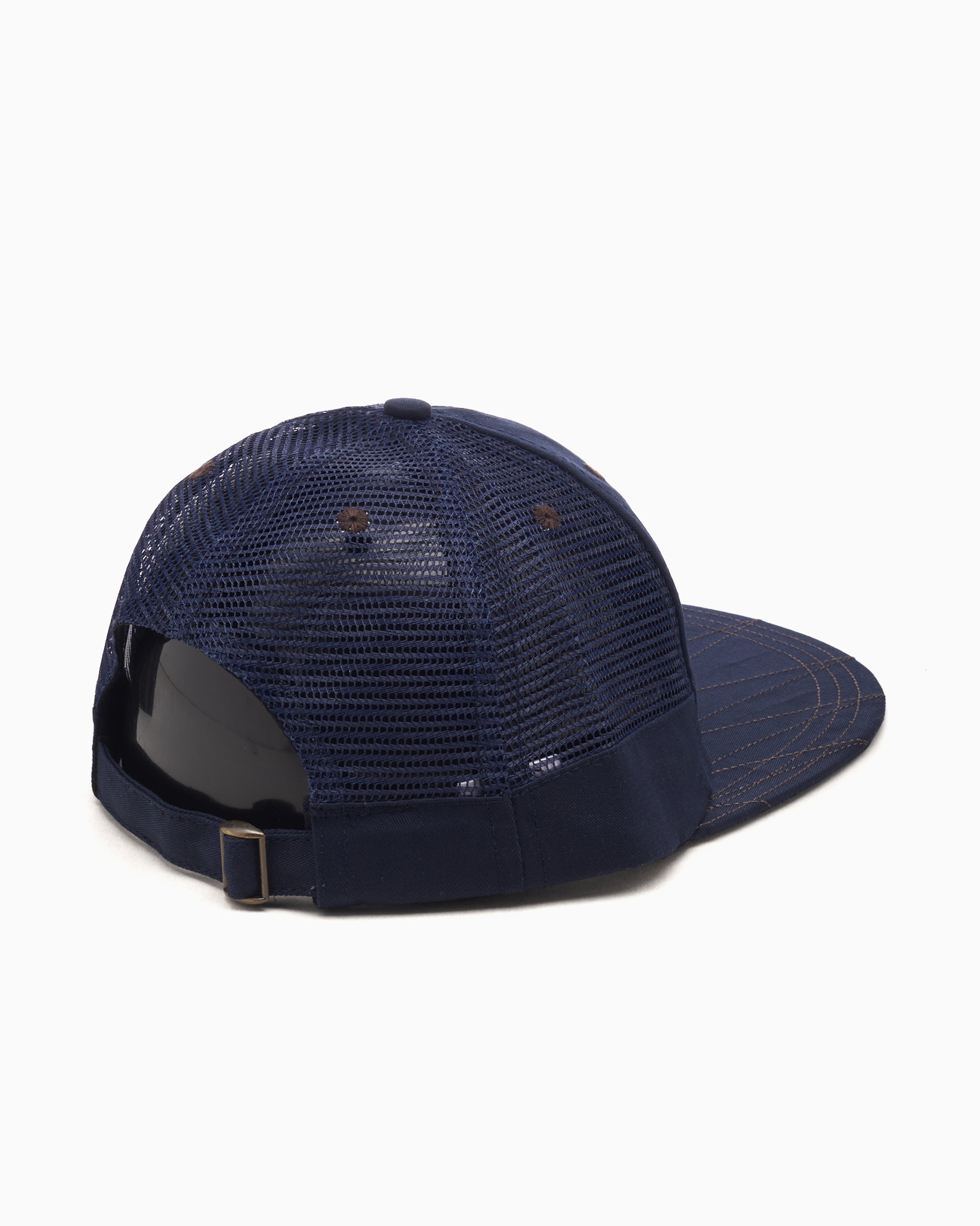 Caps Brain Dead Logohead Long Brim Mesh Panel Unisex Cap - S25H010042-NAVY