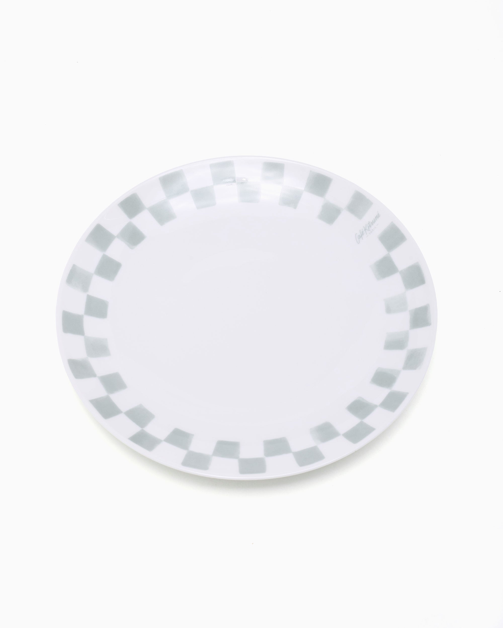 Decoration Café Kitsuné Checkerboard Porcelain Desert Plate - PU08102O0010-0386