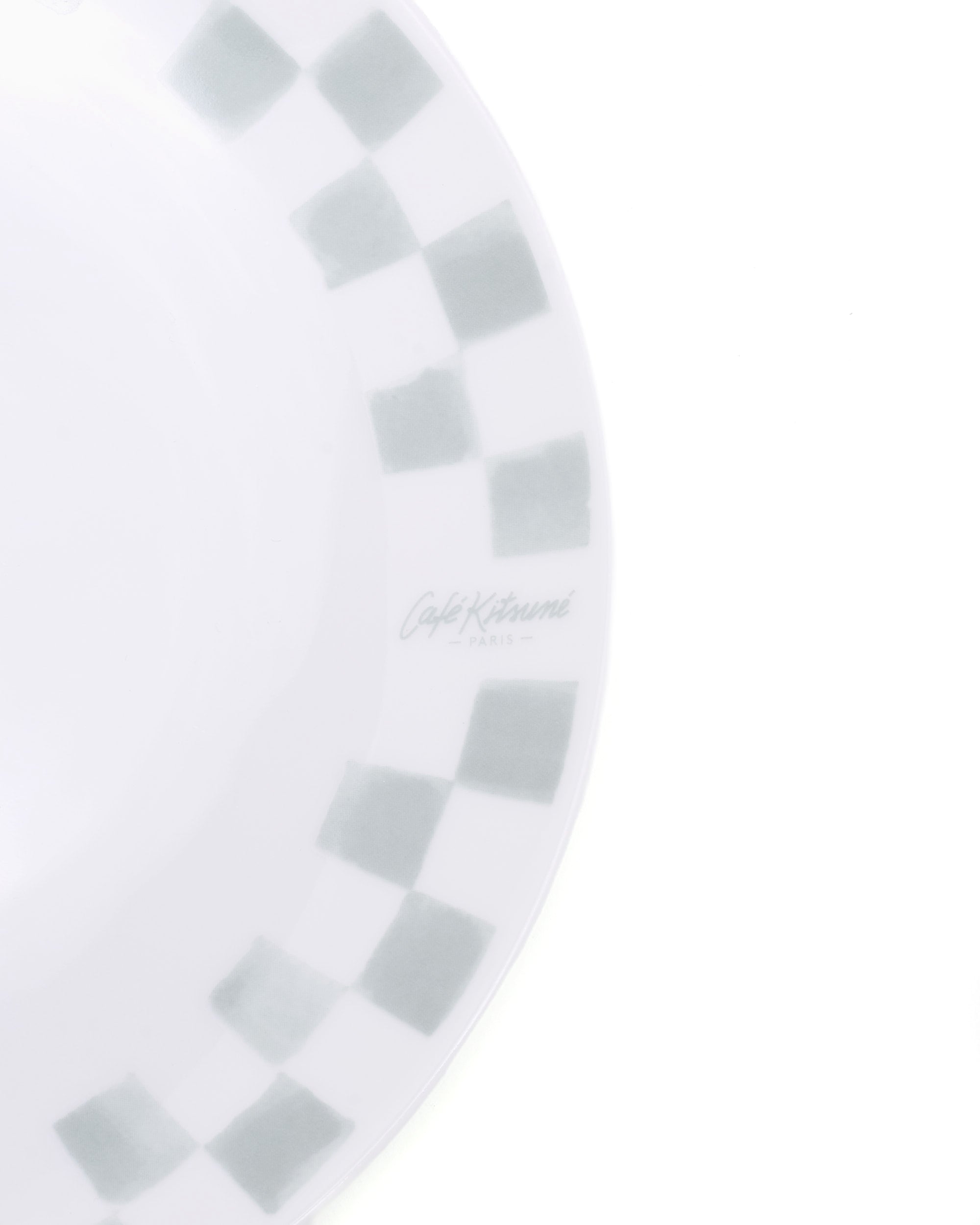 Decoration Café Kitsuné Checkerboard Porcelain Desert Plate - PU08102O0010-0386