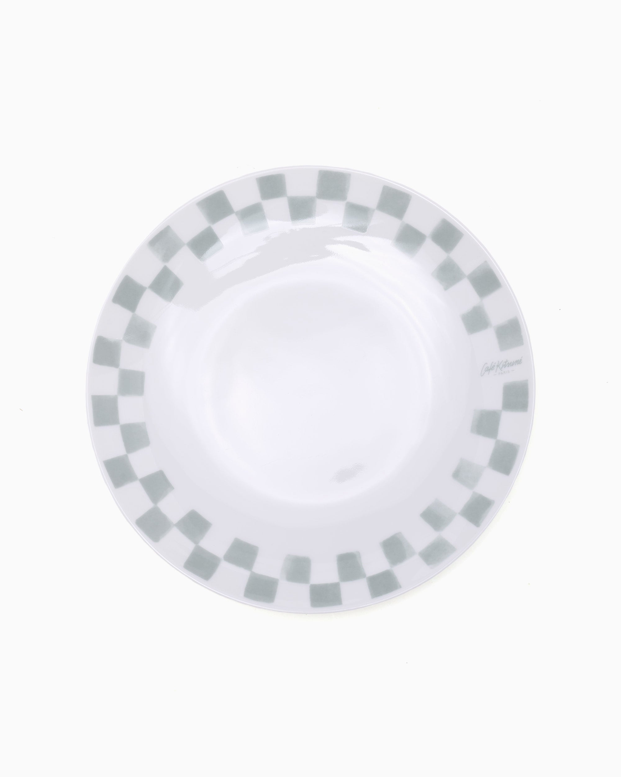 Decoration Café Kitsuné Checkerboard Porcelain Desert Plate - PU08102O0010-0386