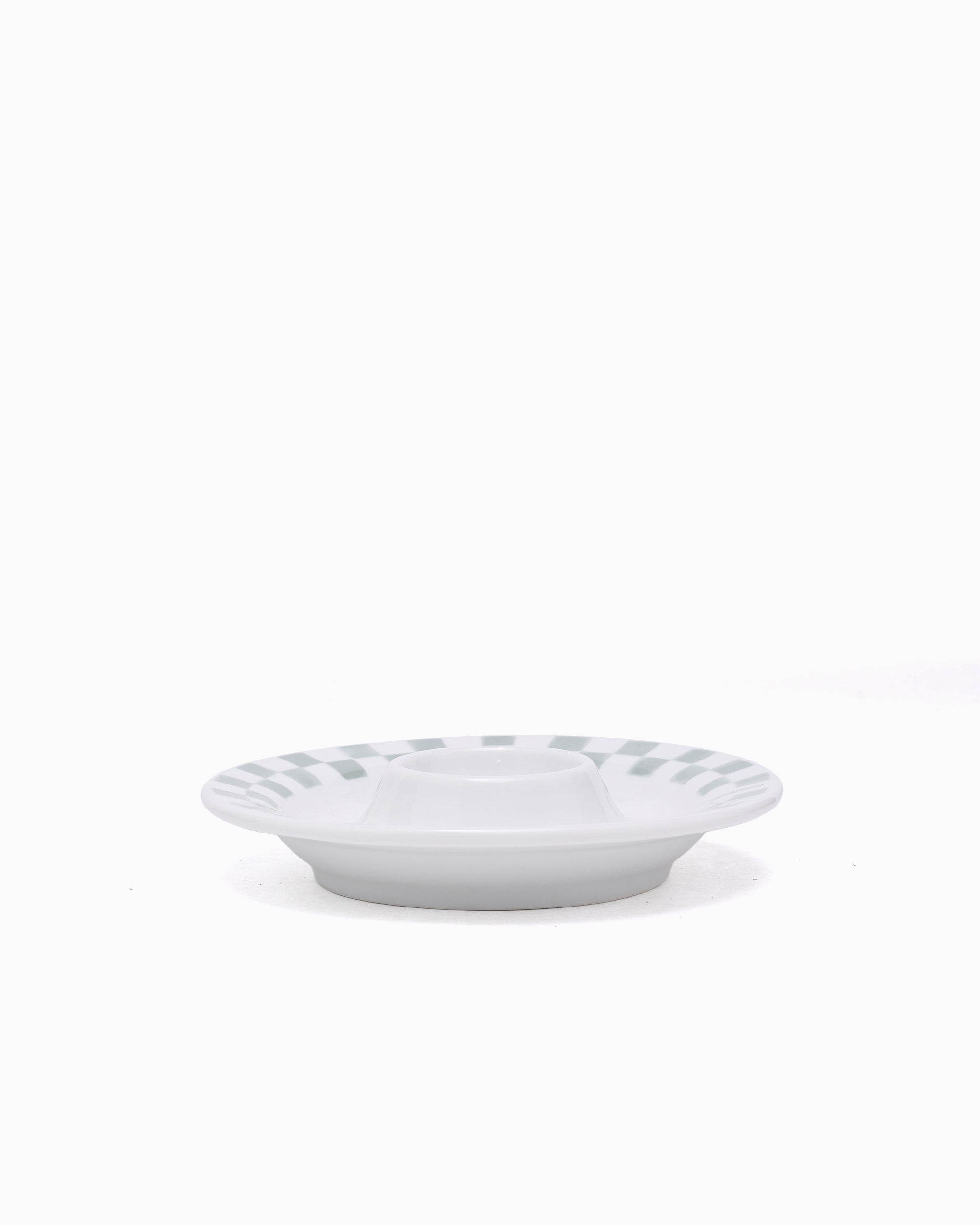 Decoration Café Kitsuné Checkerboard Porcelain Egg Cup - PU08104O0010-0386