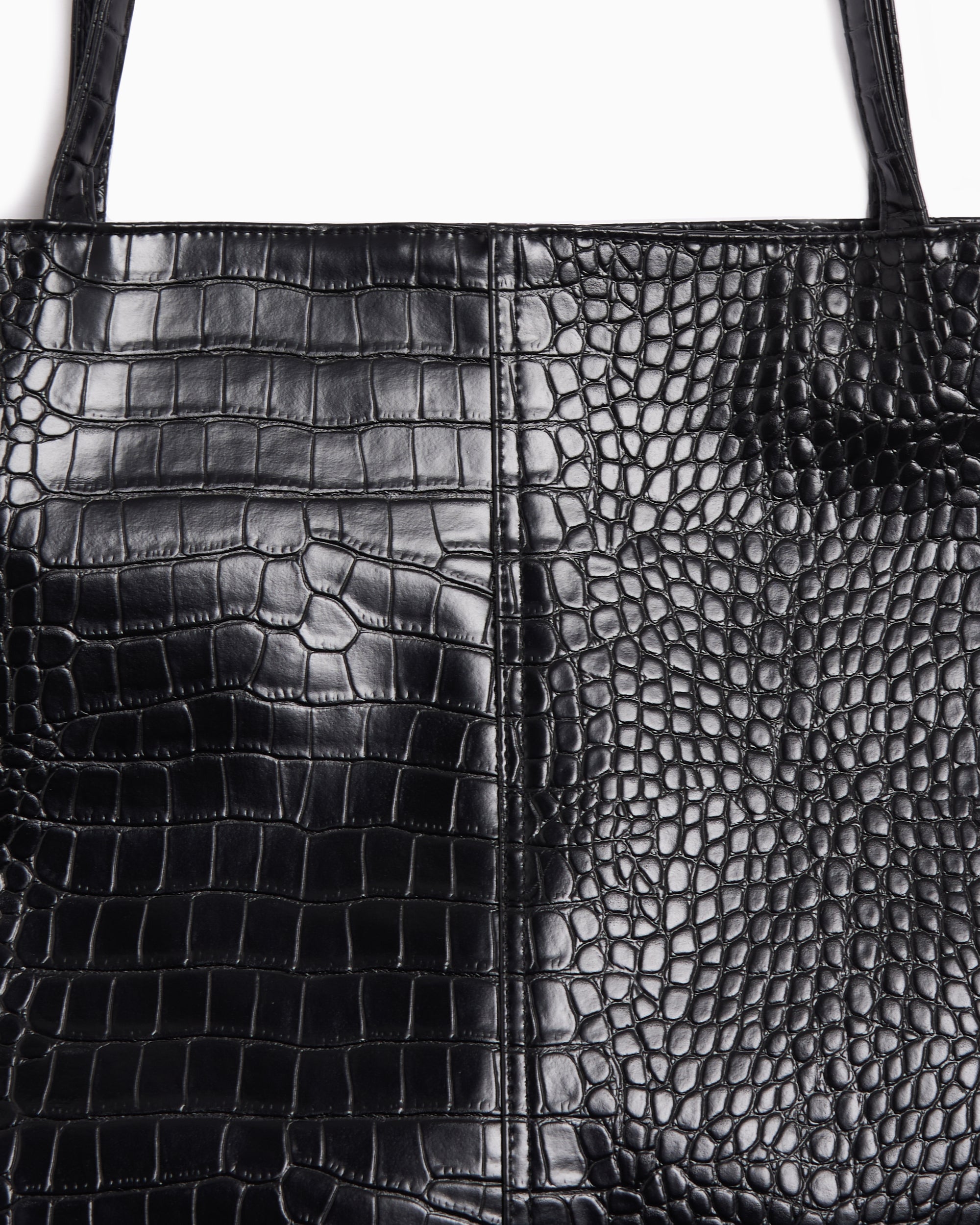 Handbags Metalwood Metal Studio Croc Unisex Shoulder Bag - MWS25-10-02-BLK