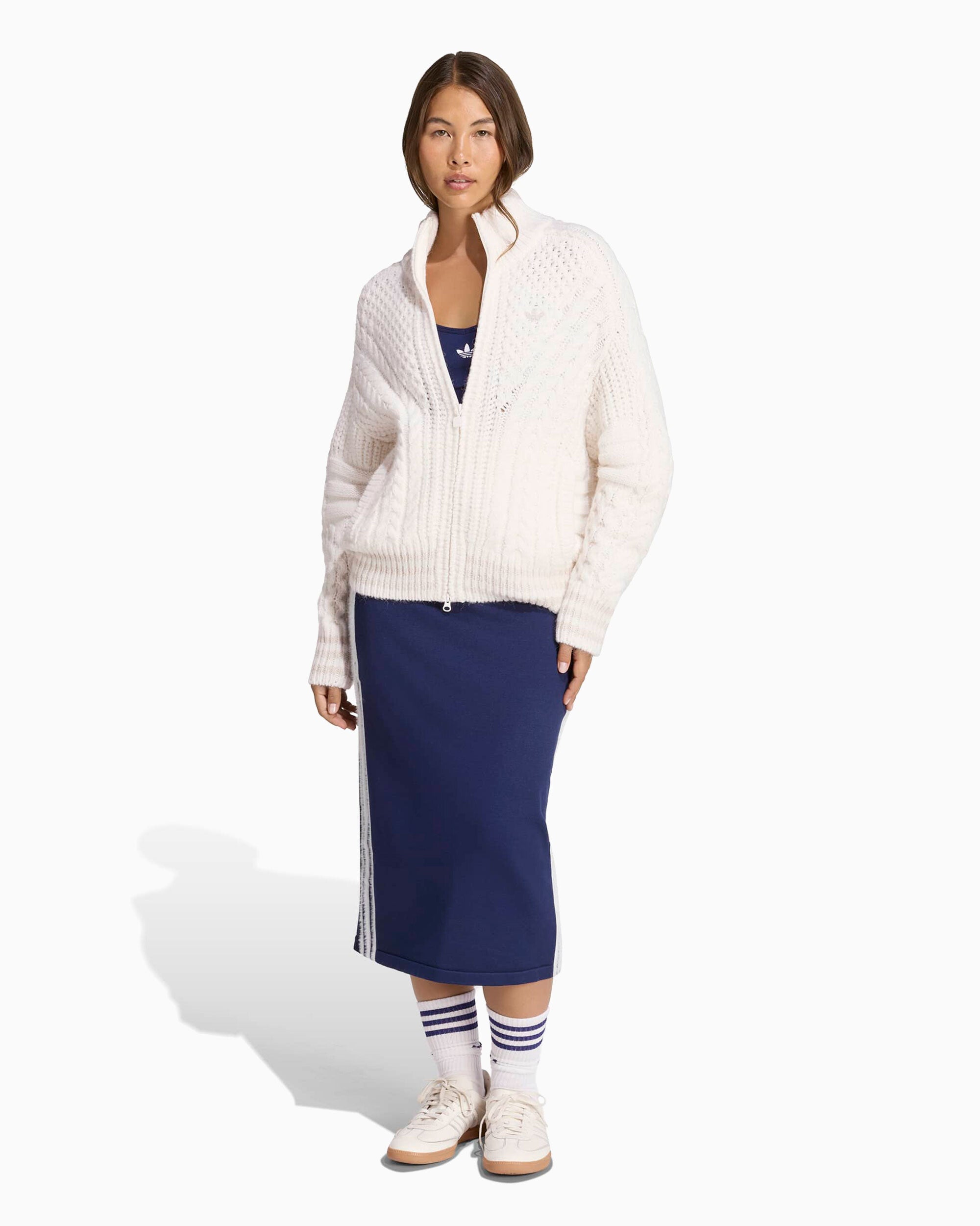 Jackets Coats adidas Originals Cable Knit Firebird Relaxed Women's Cardigan - KT2290