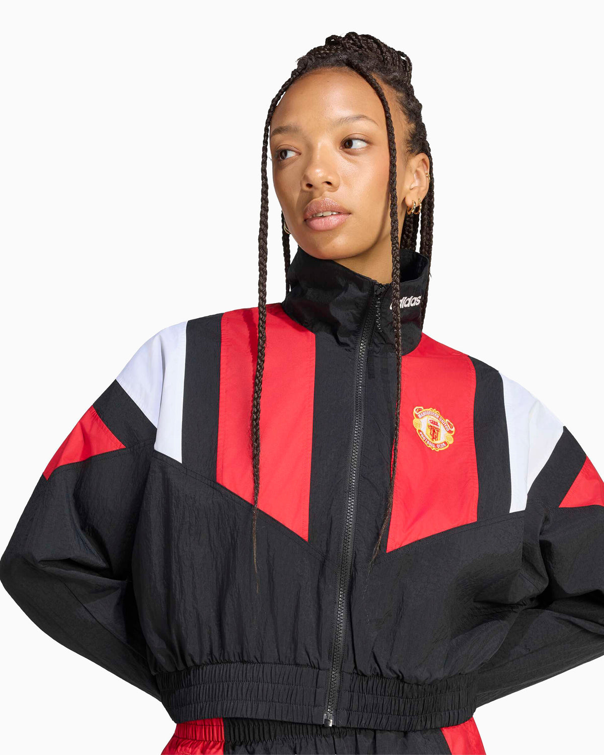 Jackets Coats adidas Originals Manchester United FC EQT Crop Women's Track Jacket - KH4834
