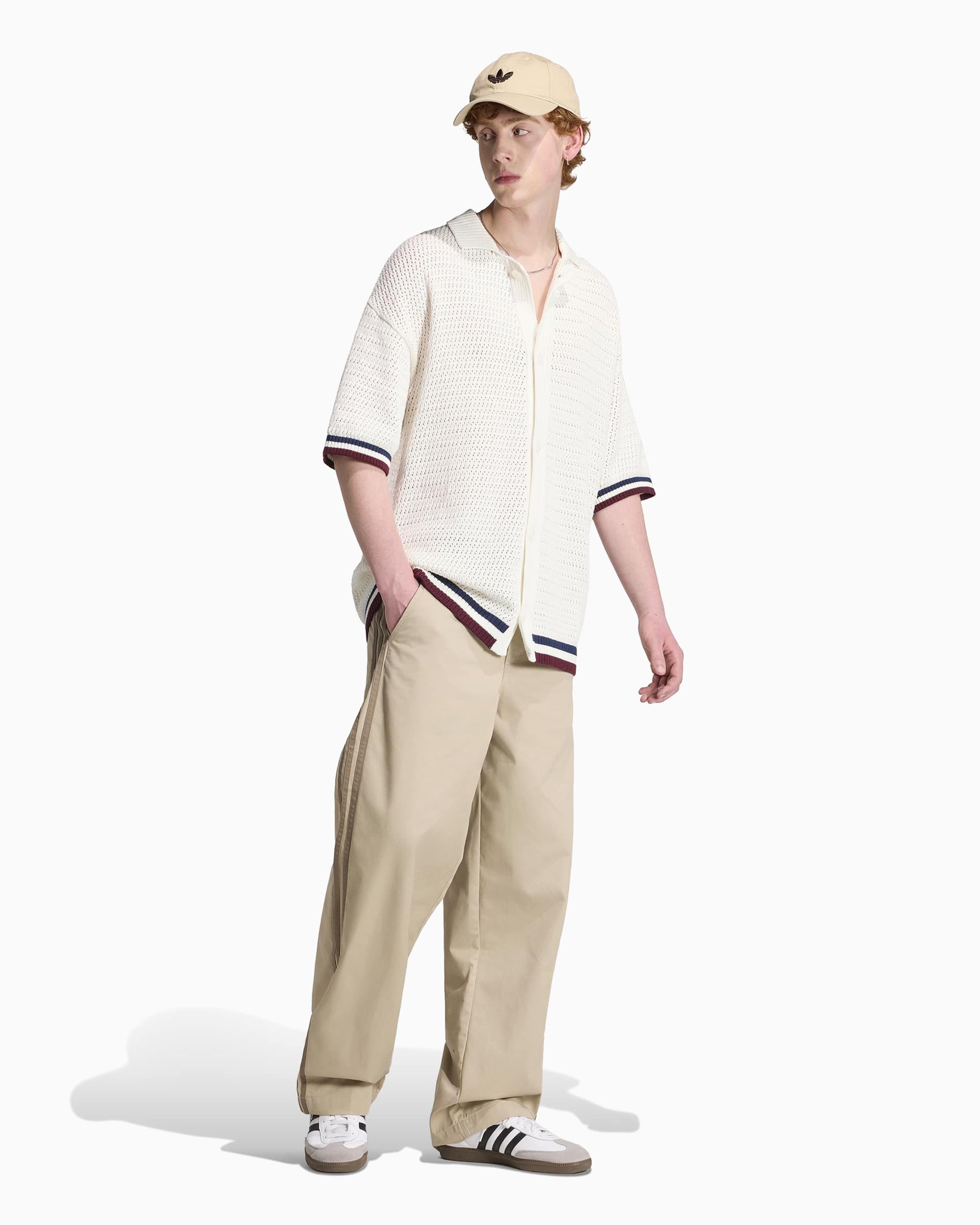 Jackets Coats adidas Originals "Munich" Crochet Logo Relaxed Men's Cardigan - KR9096