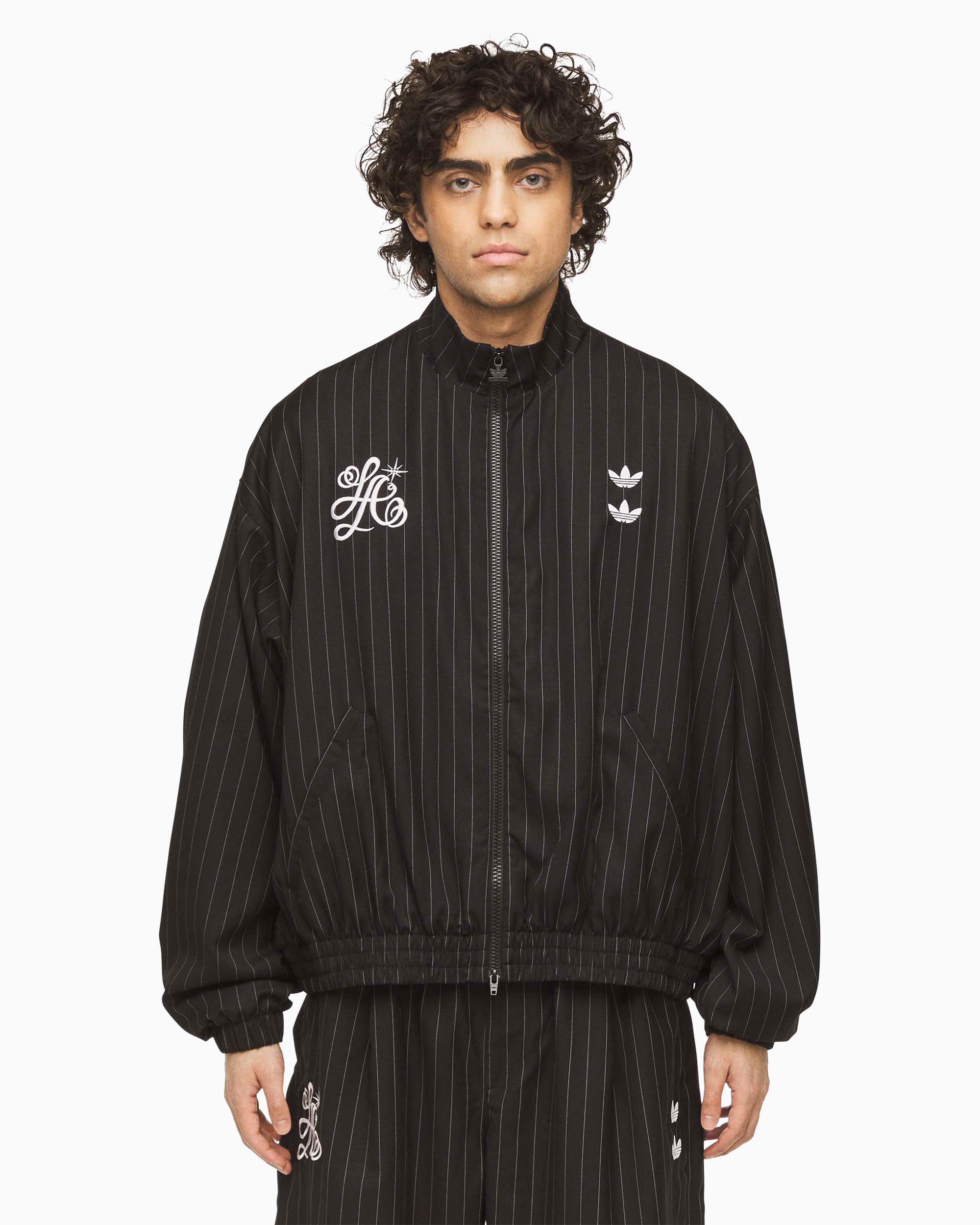 Jackets Coats adidas Originals x Willy Chavarria Pinstripe Striped Boxy Men's Track Jacket - KR8696