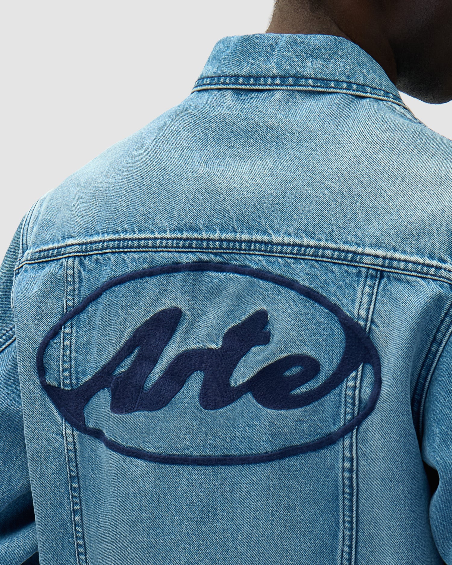 Jackets Coats Arte Antwerp Circle Logo Men's Denim Jacket - SS26-170J-DenimBleach