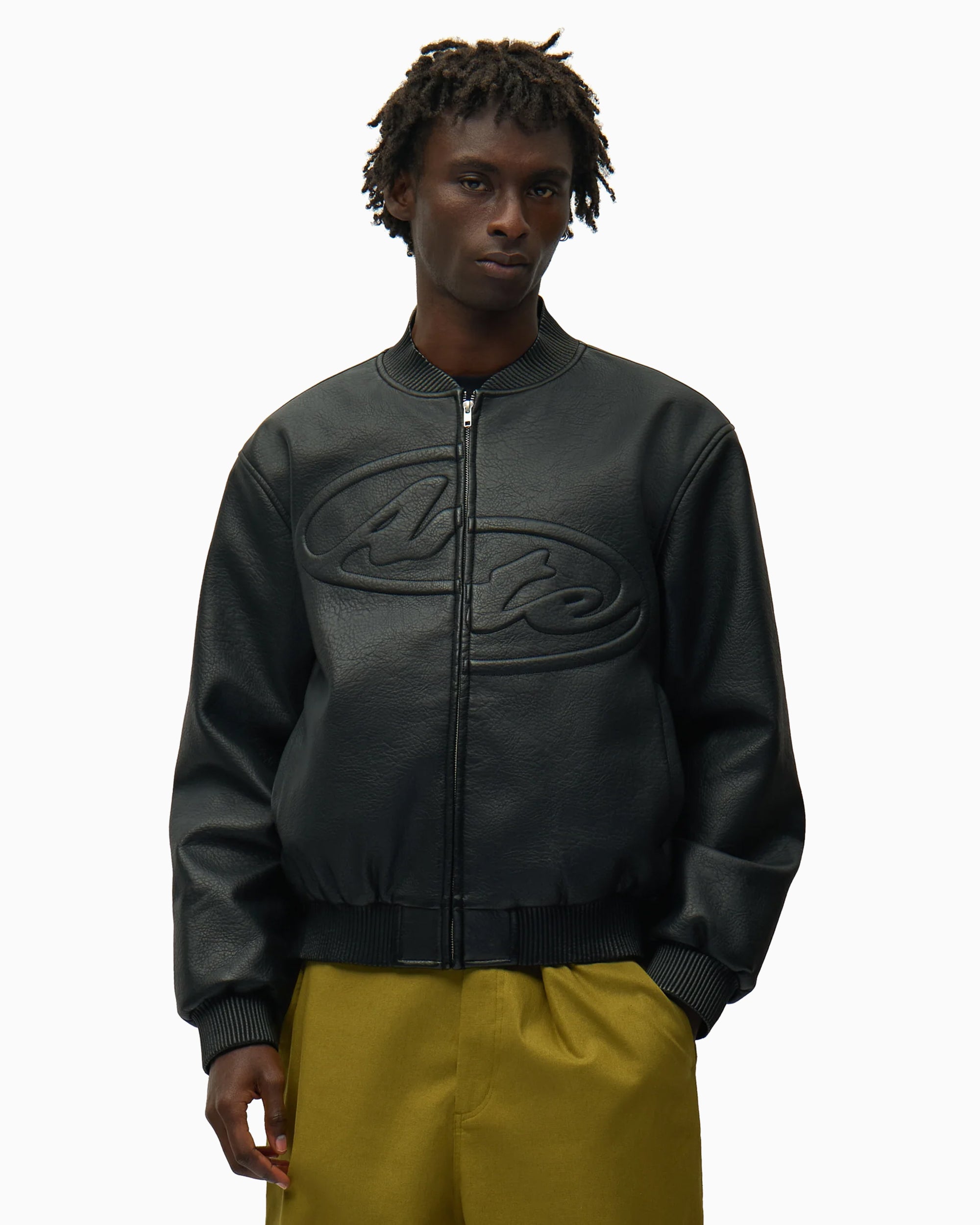 Jackets Coats Arte Antwerp Half Logo Men's Leather Jacket - SS26-200J-Black