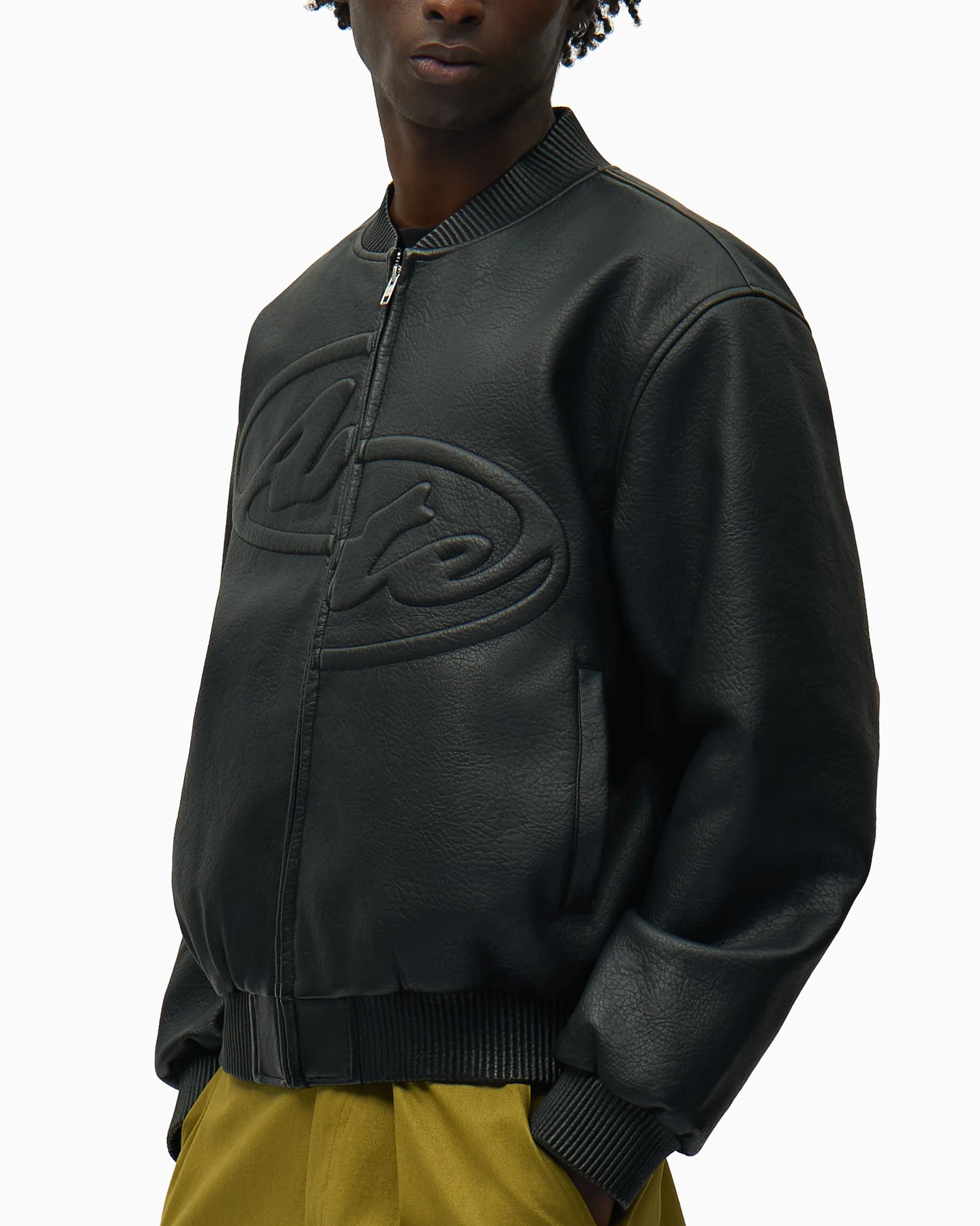 Jackets Coats Arte Antwerp Half Logo Men's Leather Jacket - SS26-200J-Black