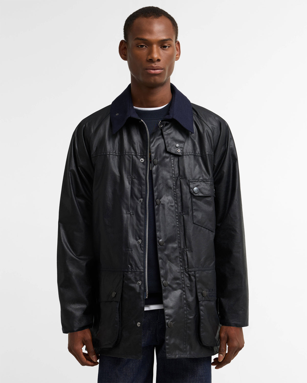 Jackets Coats Barbour x A.P.C Beaufort Relaxed Men's Rain Jacket - MWX2618NY91