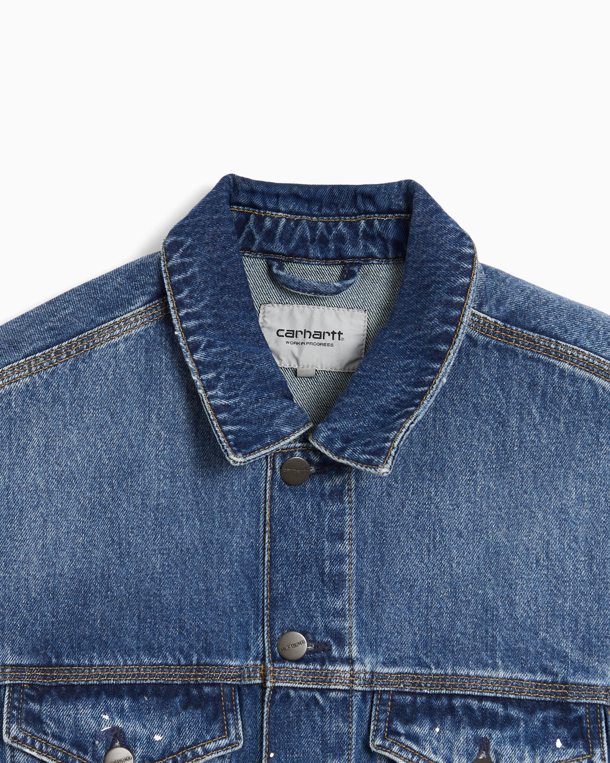 Jackets Coats Carhartt WIP Helston Boxy Men's Denim Jacket - I033352-01EJ