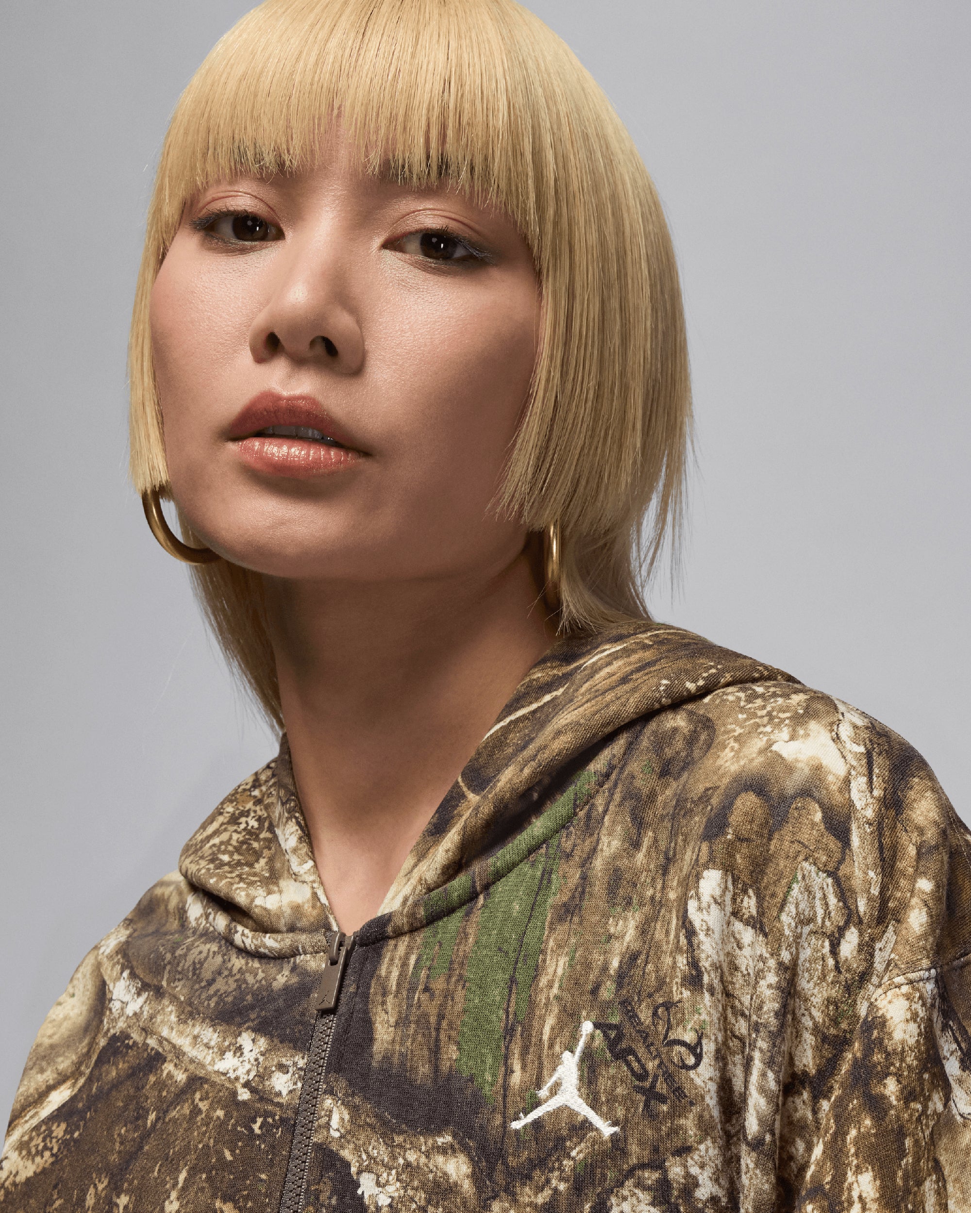 Jackets Coats Jordan Brooklyn Realtree Fleece Camo Print Leaves Crop Women's Light Jacket - HV0469-133