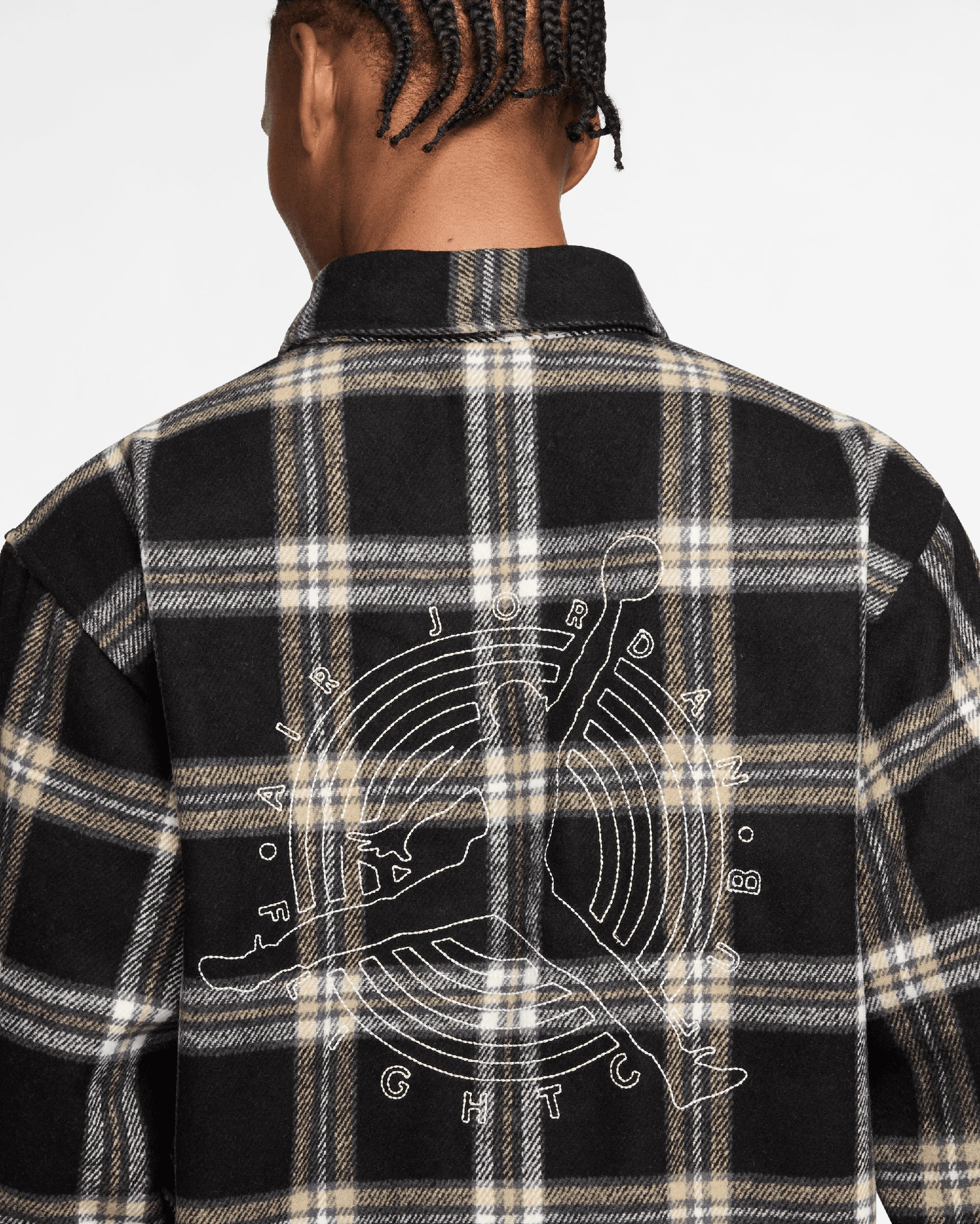 Jackets Coats Jordan Flight Flannel Plaid Relaxed Men's Overshirt - IB1903-010