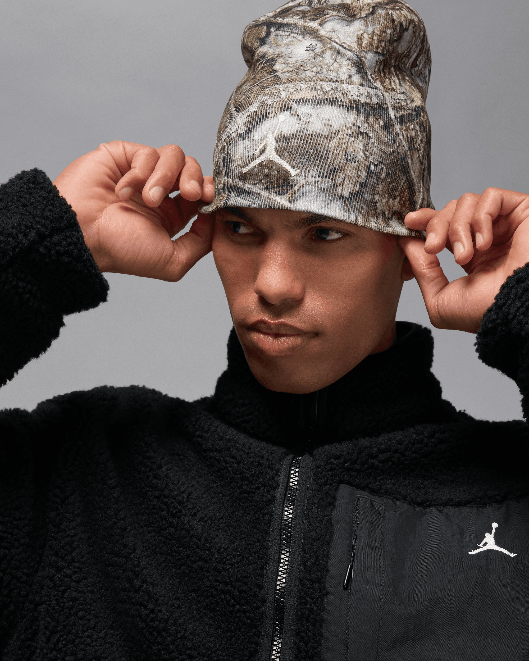 Jackets Coats Jordan Flight Mountainside Faux Fur Relaxed Men's Fleece Jacket - HV0778-010