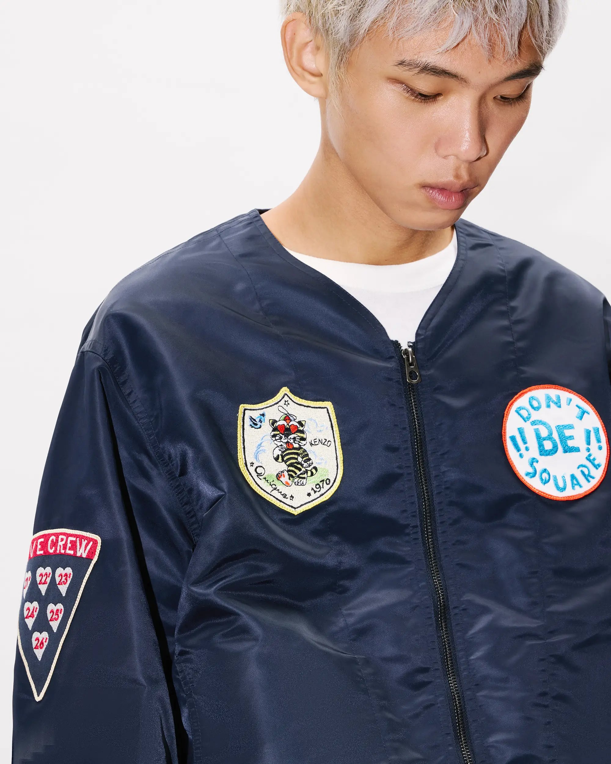 Jackets Coats Kenzo Badges Men's Bomber - FG55BL1269NL-76