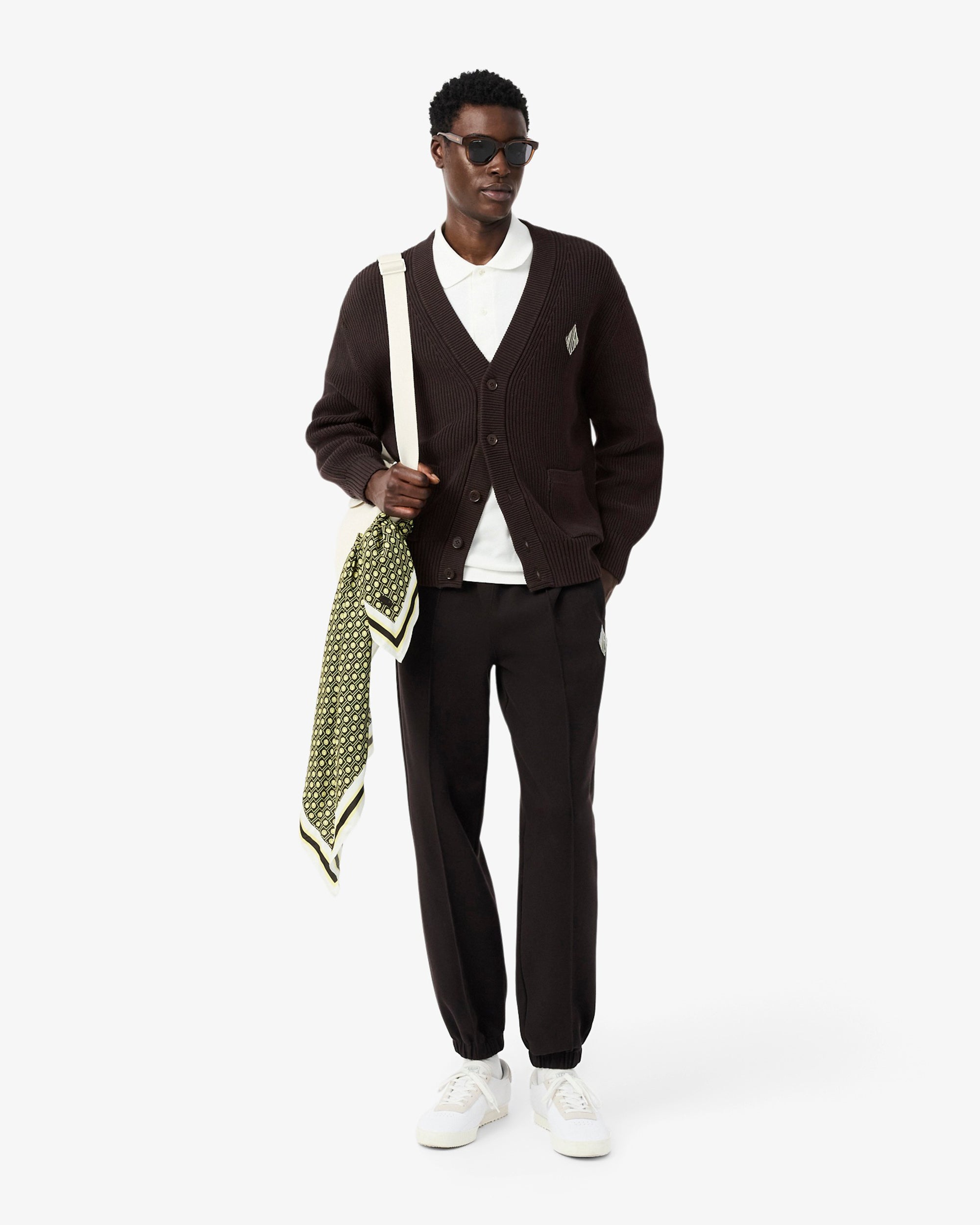 Jackets Coats Lacoste Retro Logo Relaxed Men's Cardigan - AH0611-00-3LA