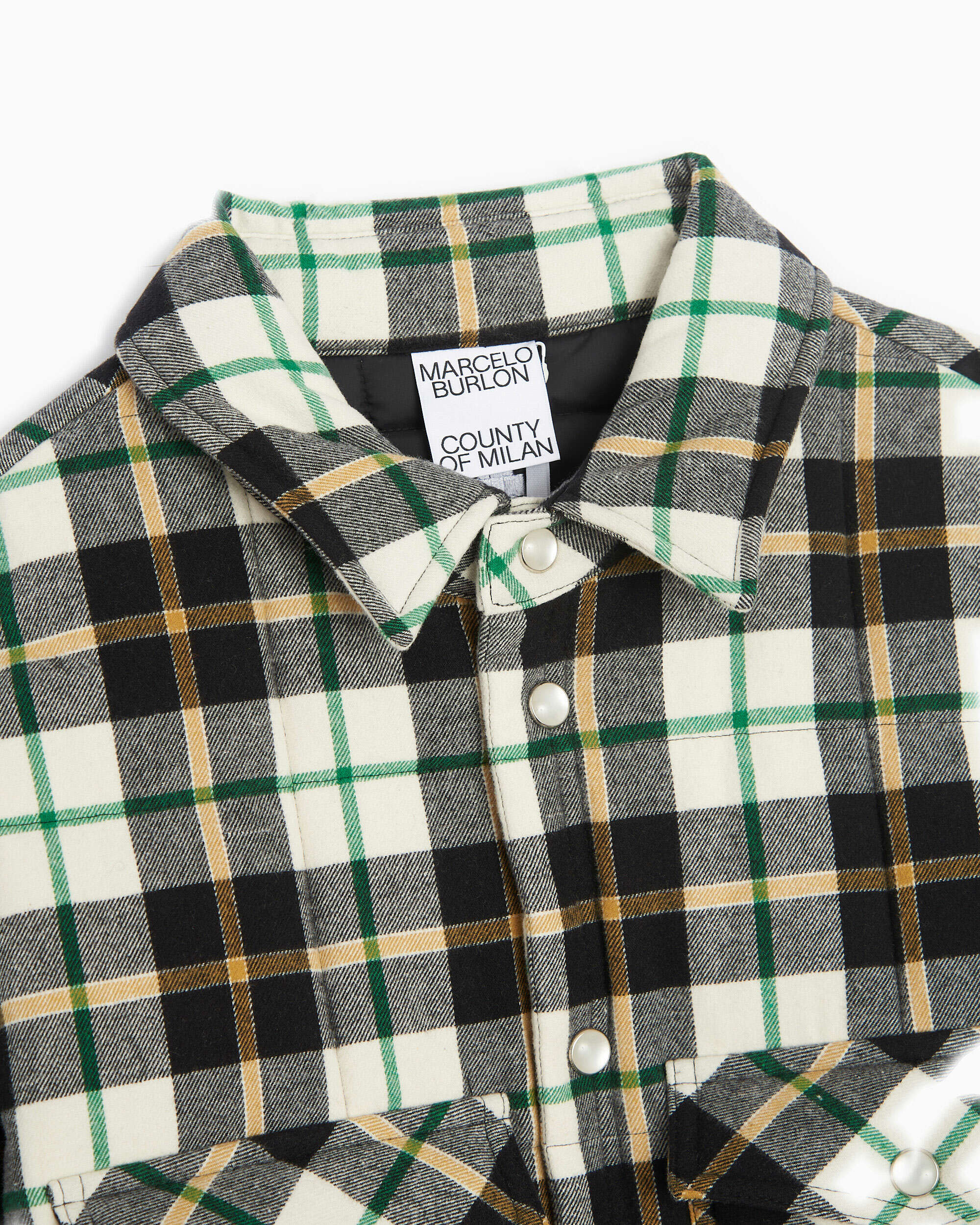 Jackets Coats Marcelo Burlon Logo Cott Check Pad Men's Overshirt Men's Overshirt - CMEA160F21FAB0010410