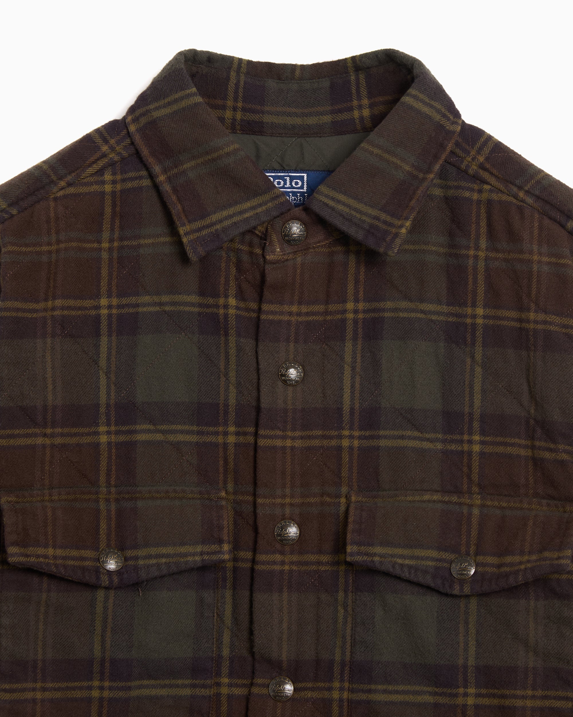 Jackets Coats Polo Ralph Lauren Brushed Flannel Plaid Men's Overshirt - 710979015001