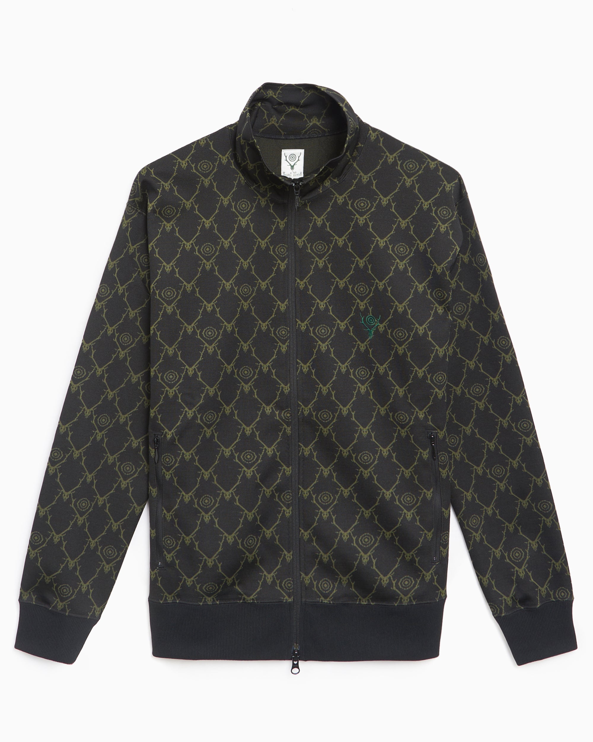 Jackets Coats South2 West8 Men's Trainer Jacket Men's Track Jacket - PU522-B-Black