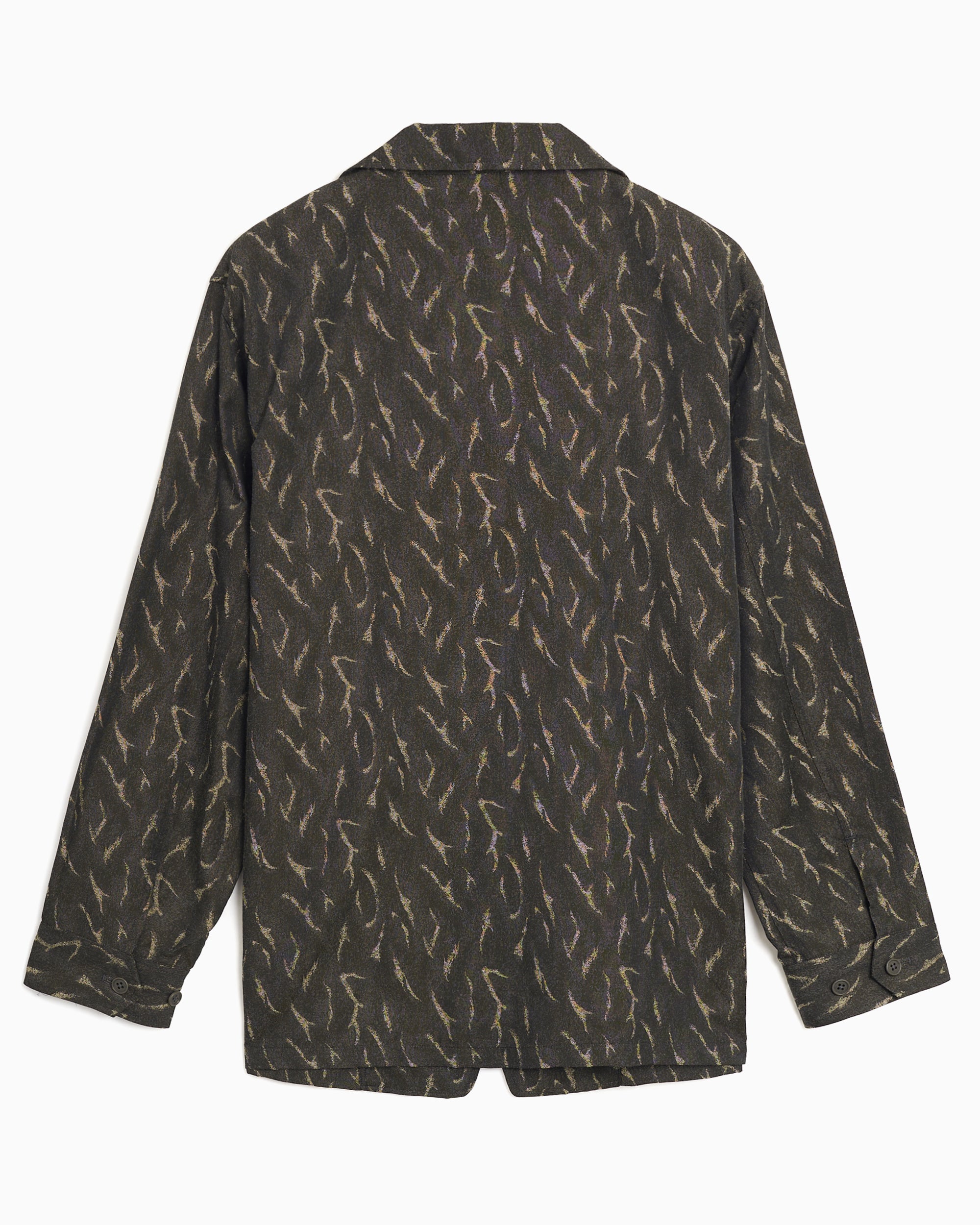 Jackets Coats South2 West8 Pen Camo Jacquard Men's Blazer - QV594-A-Olive