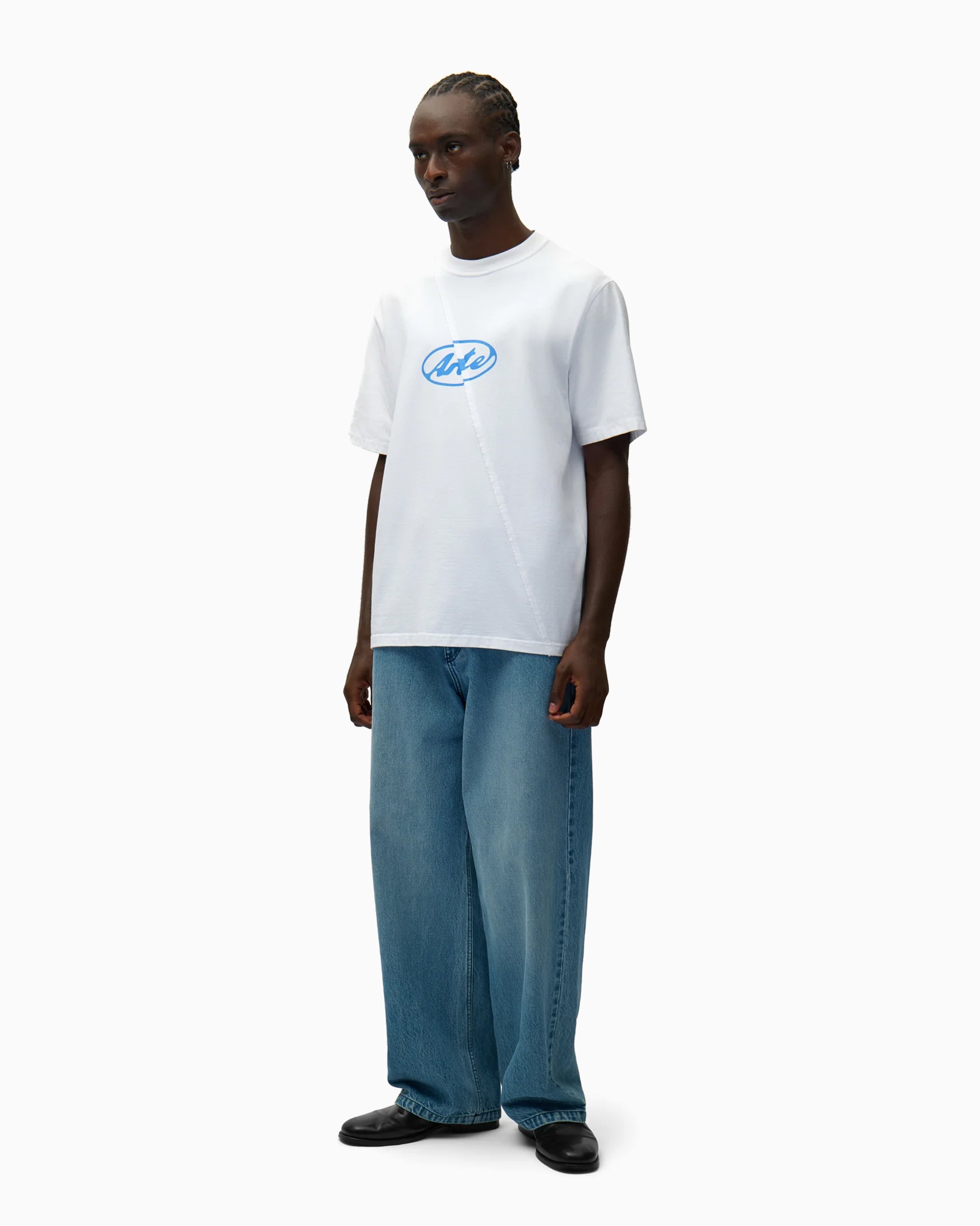 Jeans Arte Antwerp Circle Logo Relaxed Men's Baggy Jeans - SS26-171P-DenimBleach