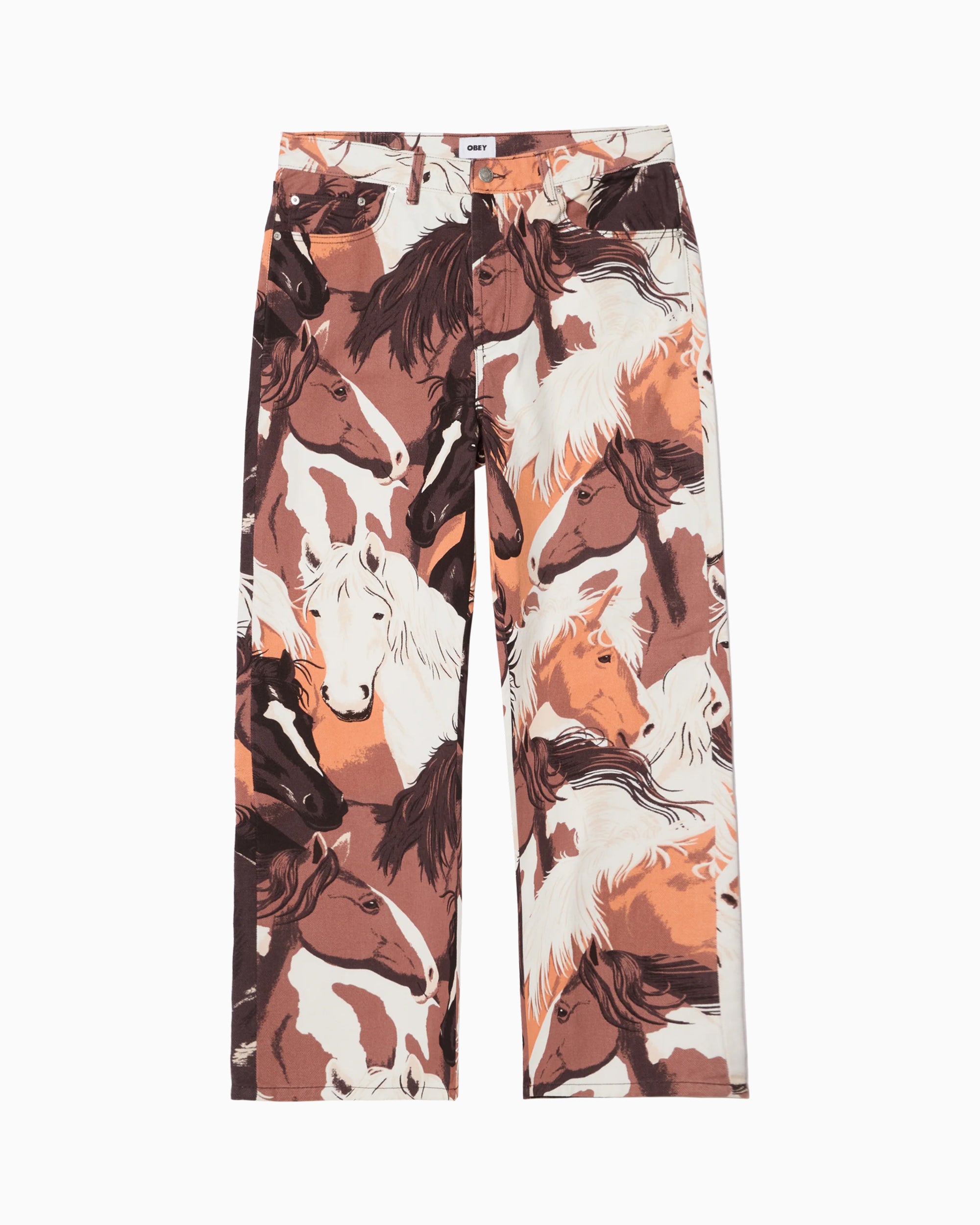Jeans OBEY Clothing Horses Men's Baggy Jeans - 142010112-BWM