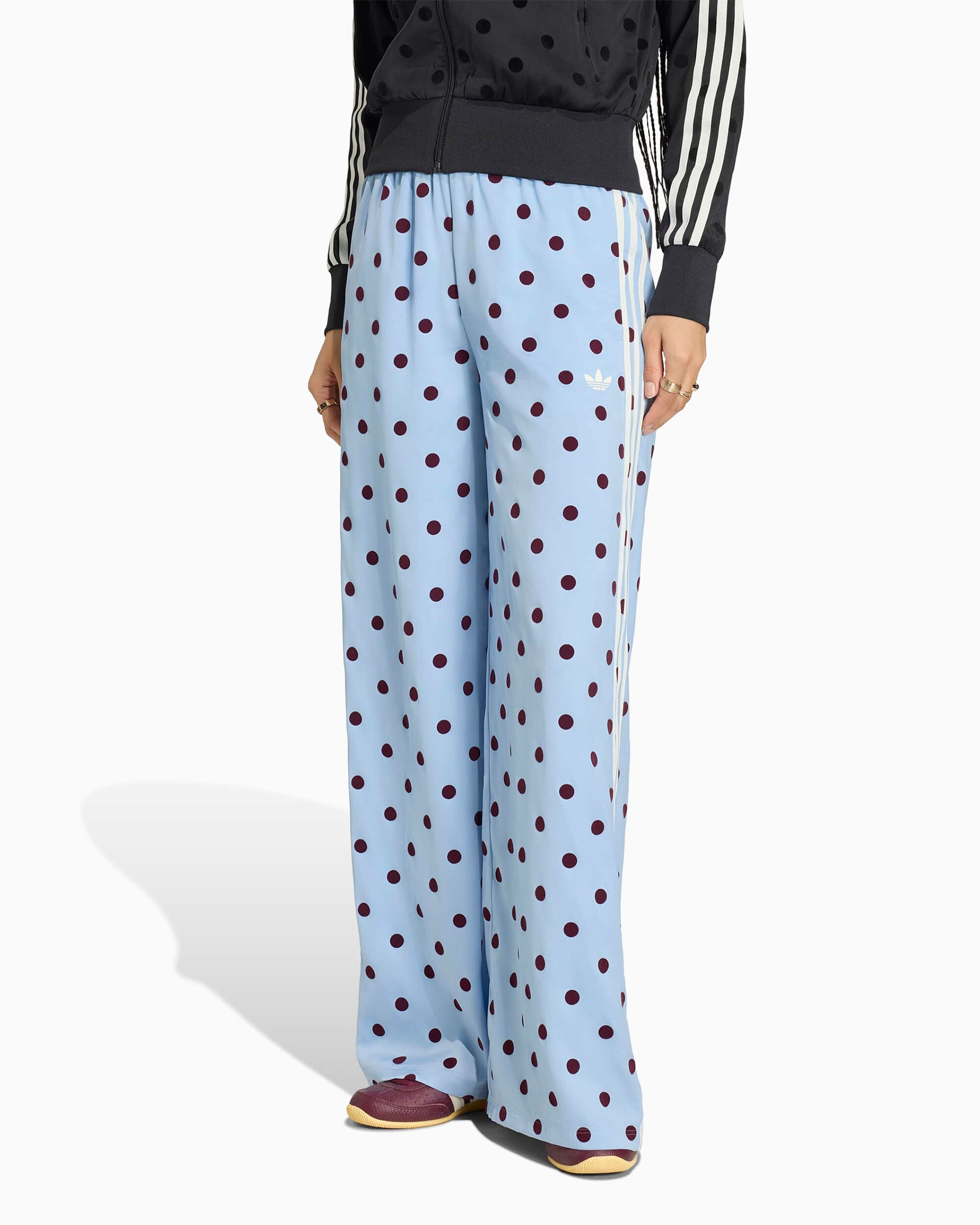 Pants adidas Originals Satin Polka Dots Women's Wide Leg Pants - KV1170
