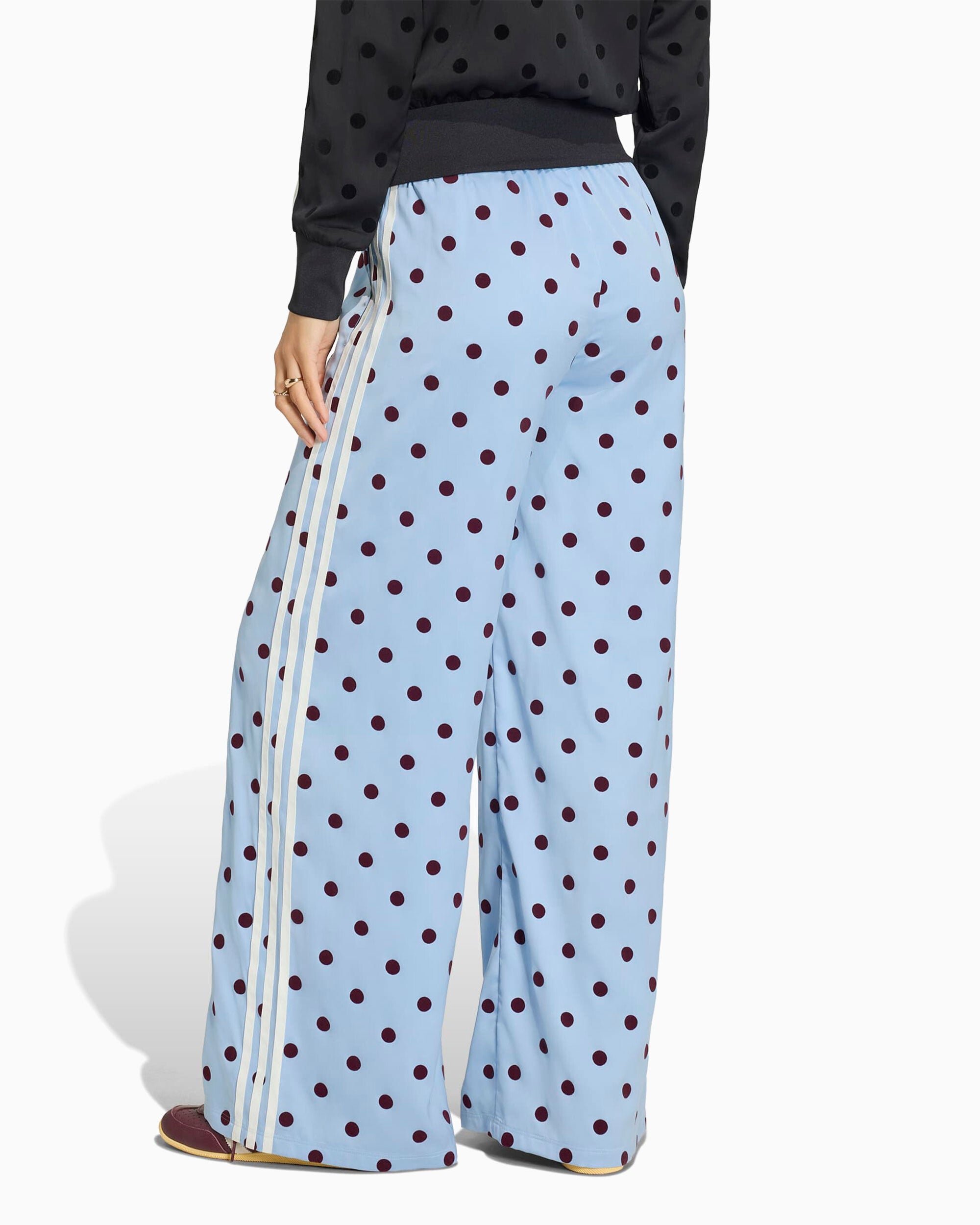 Pants adidas Originals Satin Polka Dots Women's Wide Leg Pants - KV1170
