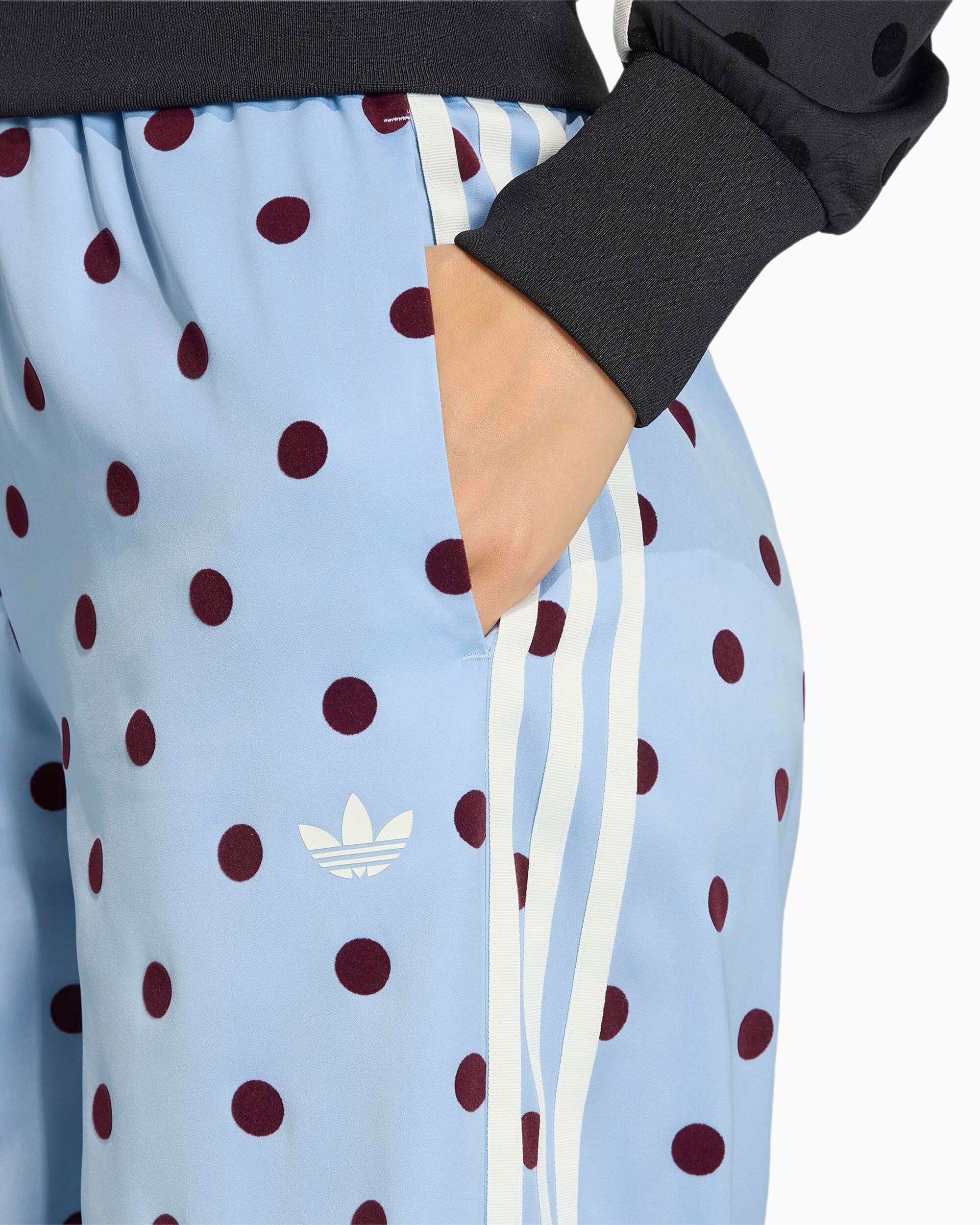 Pants adidas Originals Satin Polka Dots Women's Wide Leg Pants - KV1170