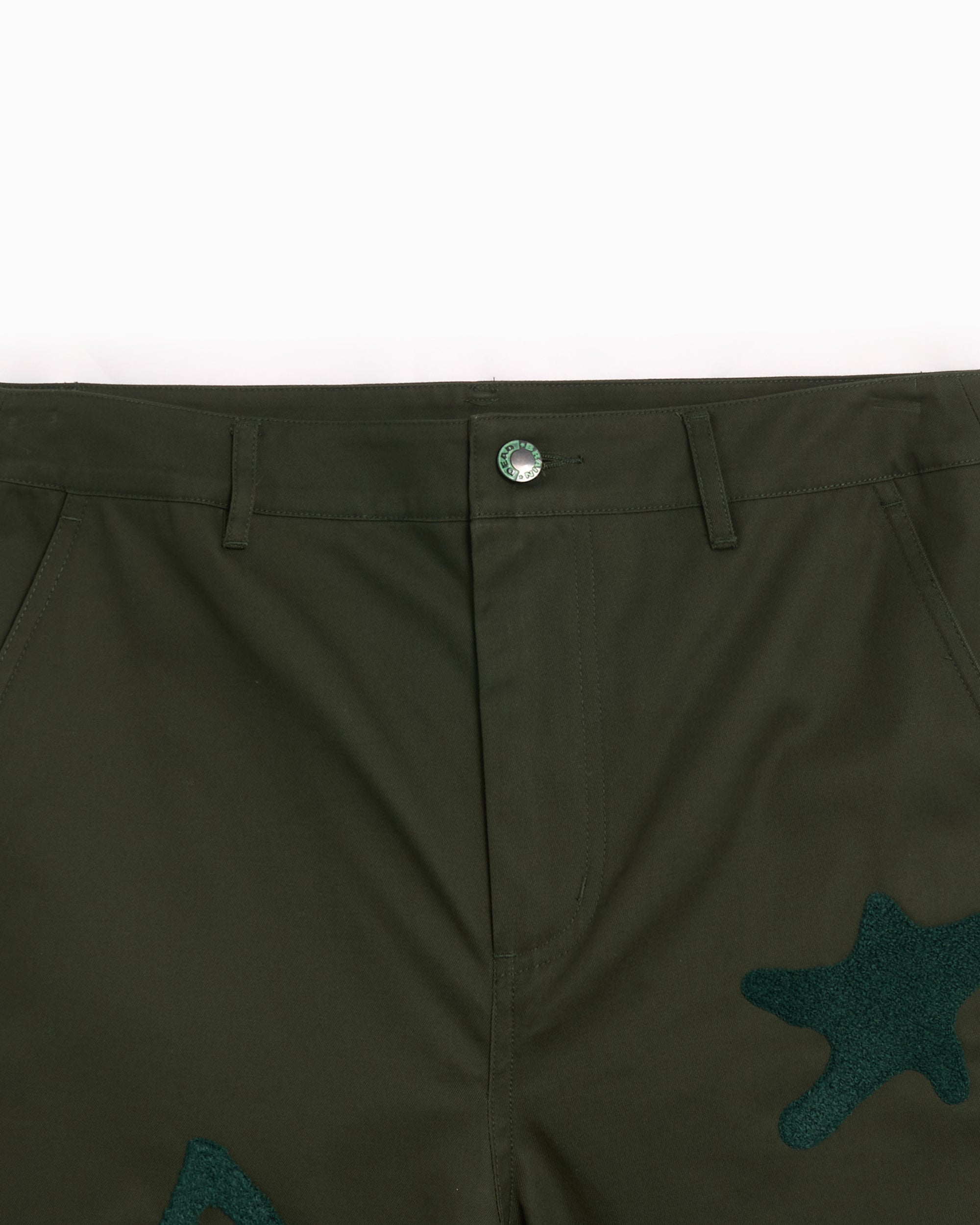 Pants Brain Dead Chenille Symbols Four Pocket Men's Pants Men's Pants - F24B12004045-DEEP GREEN