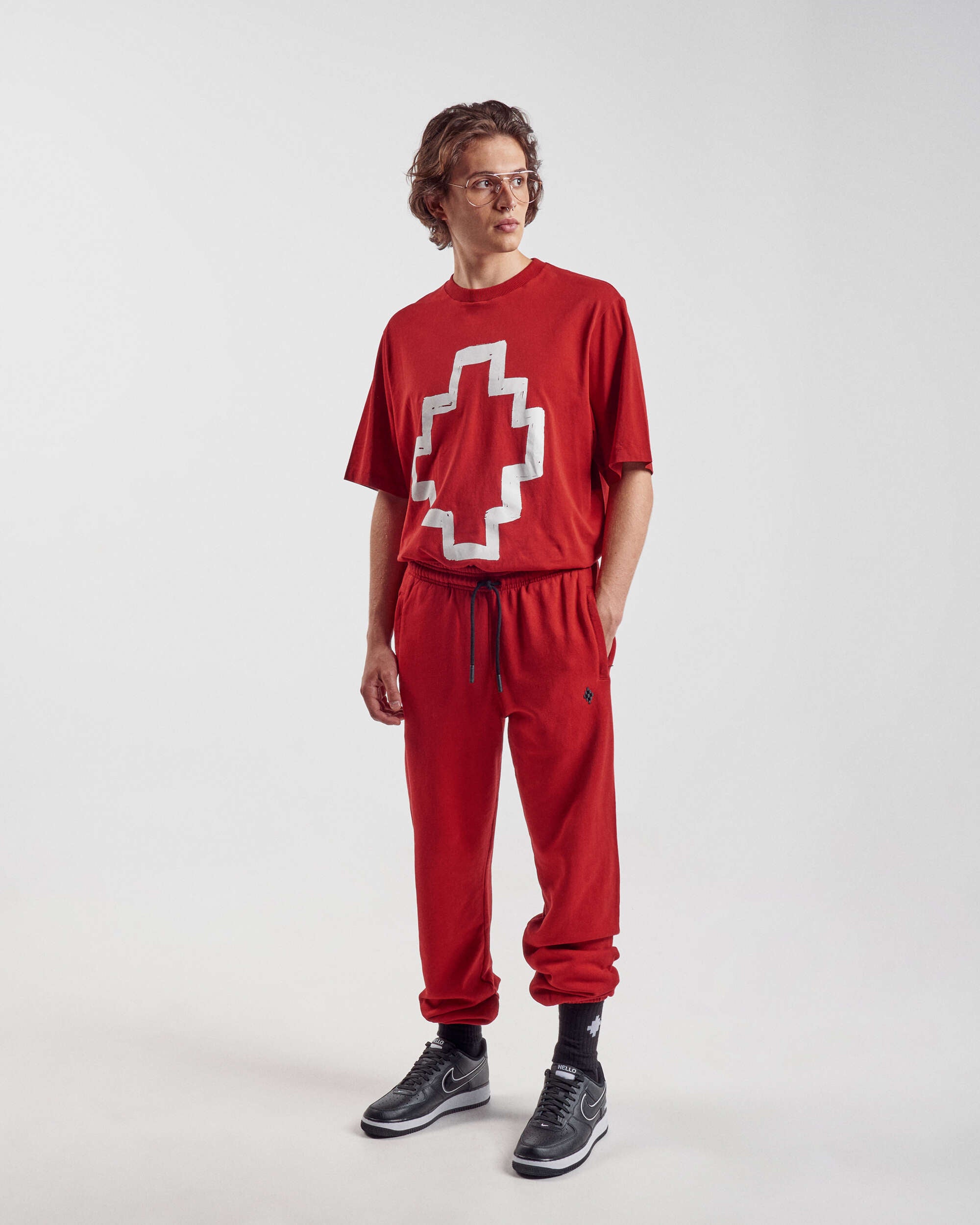 Pants Marcelo Burlon Cross Relax Men's Sweatpants Men's Pants - CMCH024F21FLE0012710