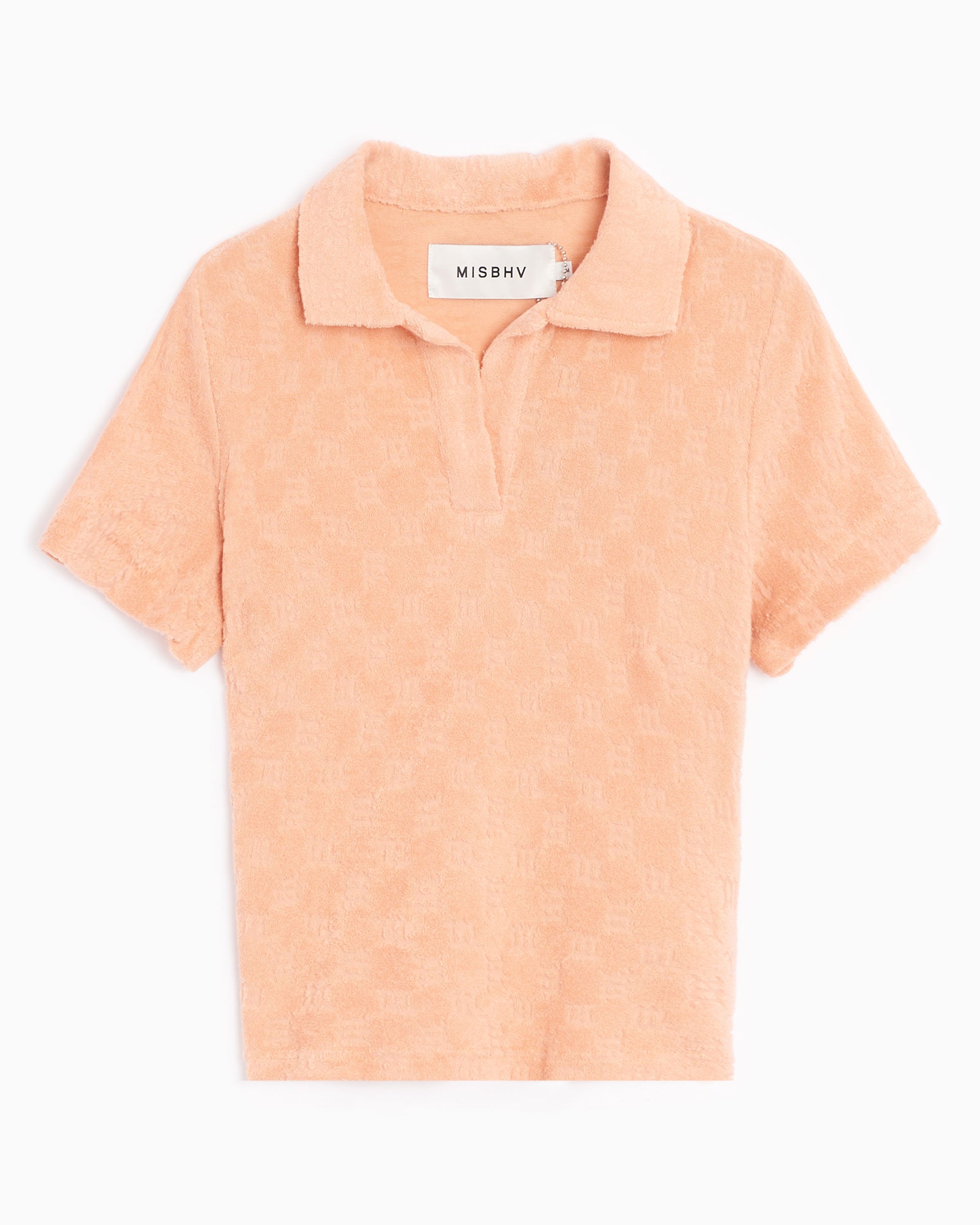 Polo shirts MISBHV Monogram Towelling Women's Tight Polo Women's Polo Shirt - 022W123-PEACH