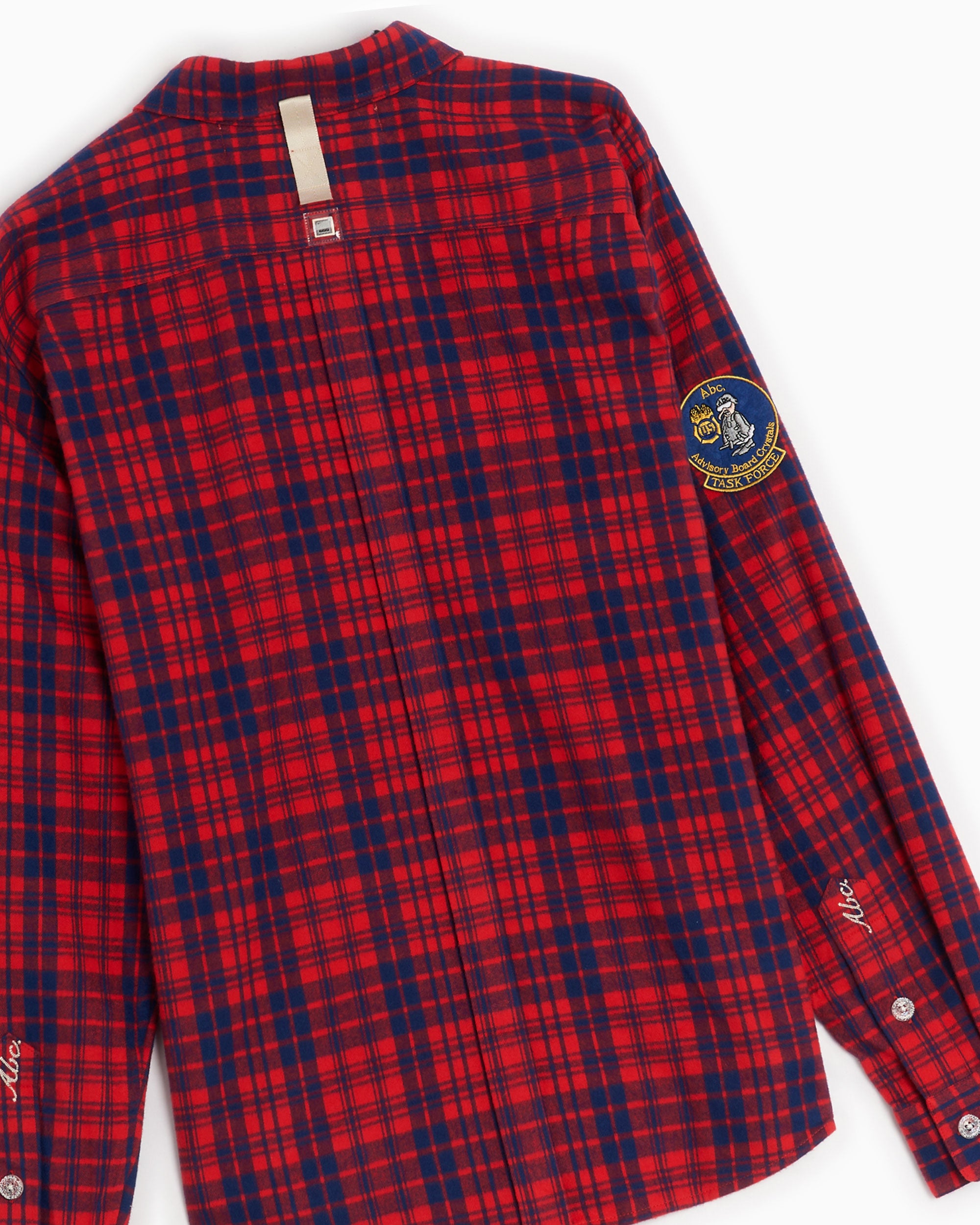 Shirts Advisory Board Crystals Abc. NARC Men's Flannel Shirt Men's Shirt - ABCFW23NFS-Red Plaid