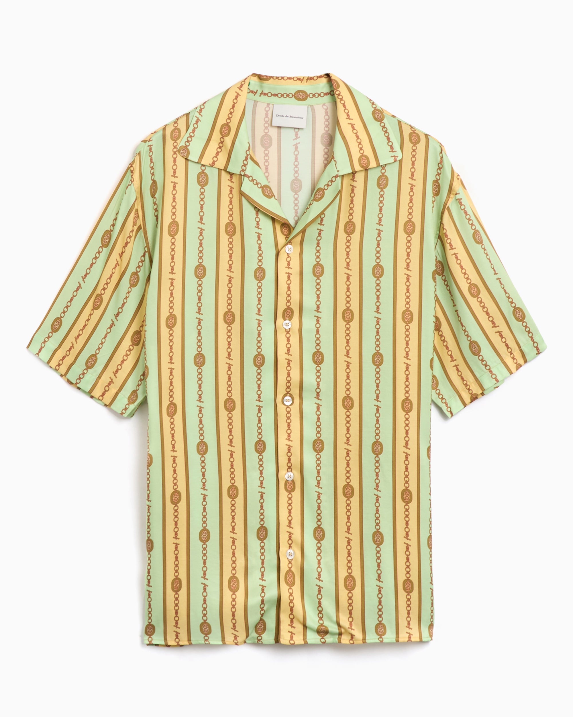 Shirts Drôle de Monsieur Bijoux Men's Shirt Men's Shirt - SH204-VI016-LGN