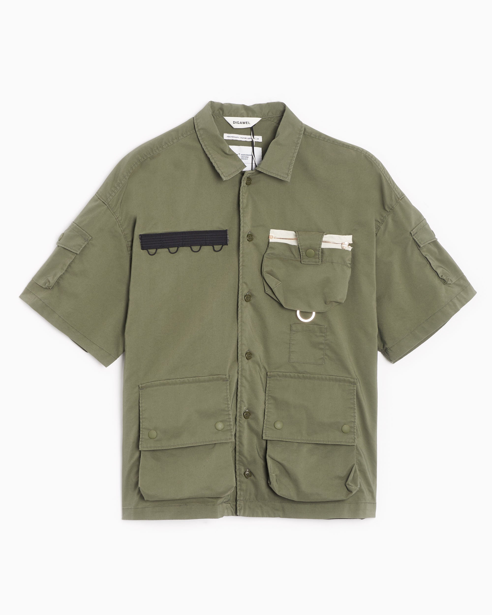 Shirts F/CE. F/CE. 7 Pockets Men's Short Sleeve Shirt Men's Shirt - FSP02231U0001-Olive
