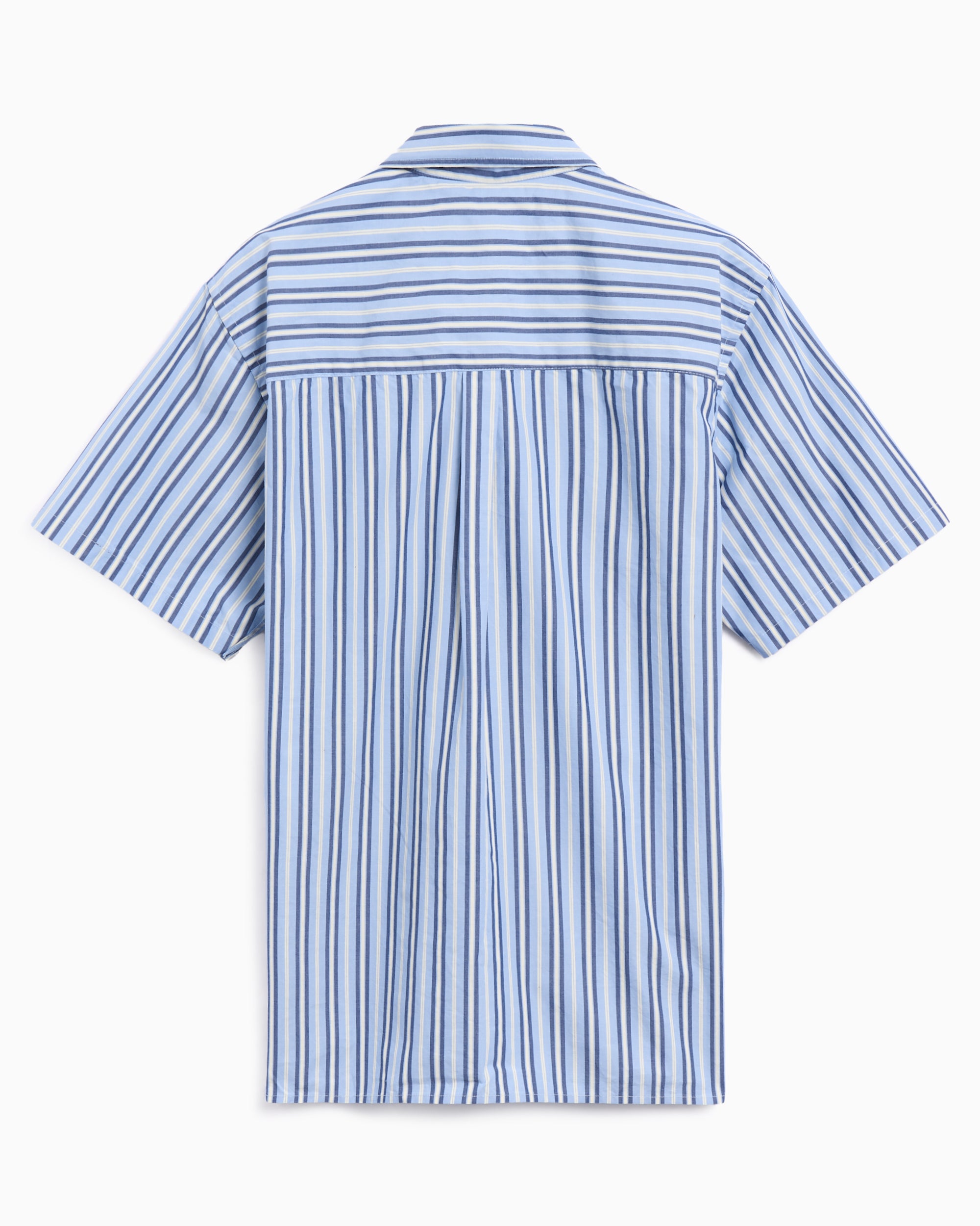 Shirts Forét Atlas Poplin Striped Short-Sleeved Men's Shirt - F6028-LIGHTBLUE