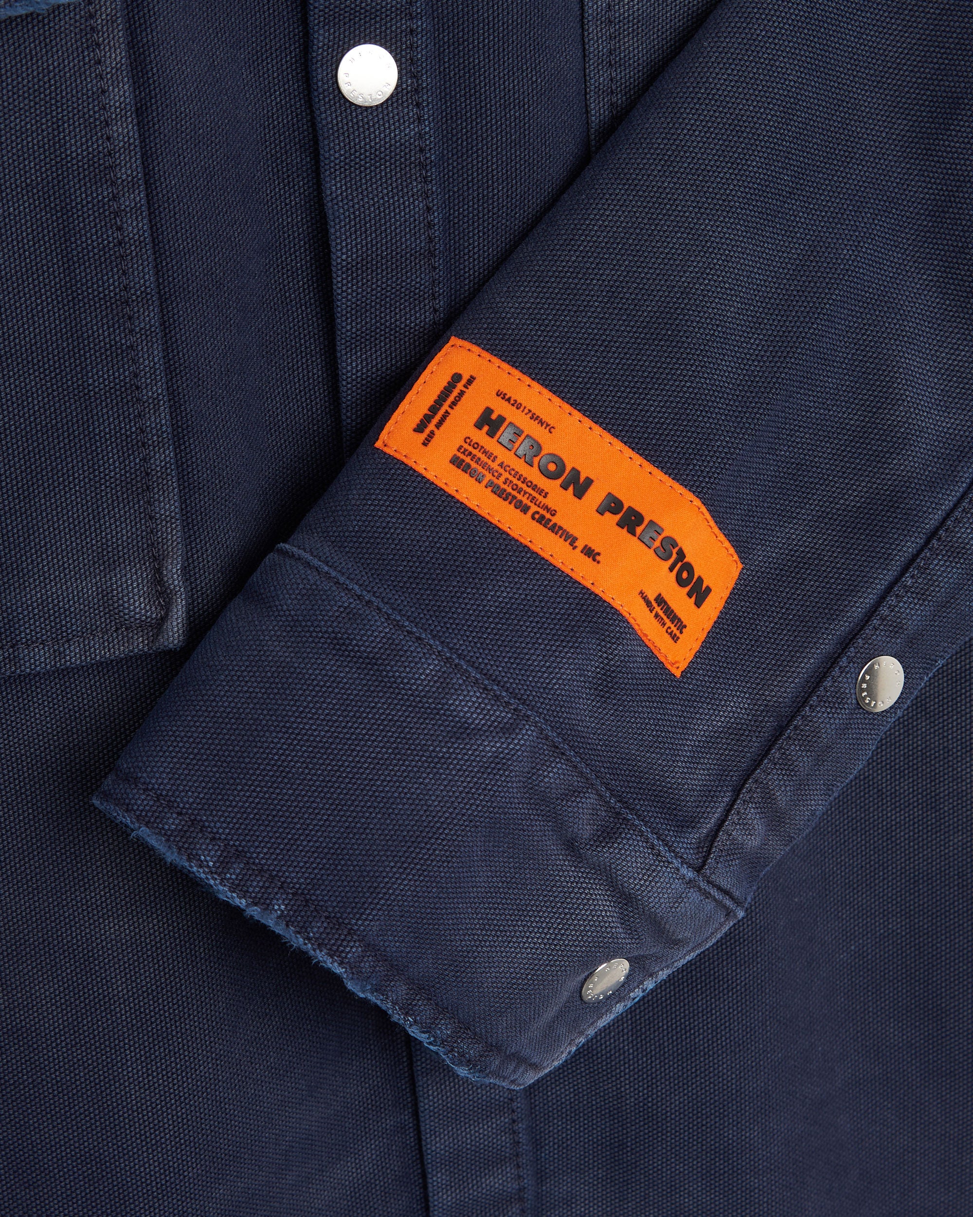 Shirts Heron Preston Distressed Canvas Men's Shirt Men's Shirt - HMGE002F23FAB0014600