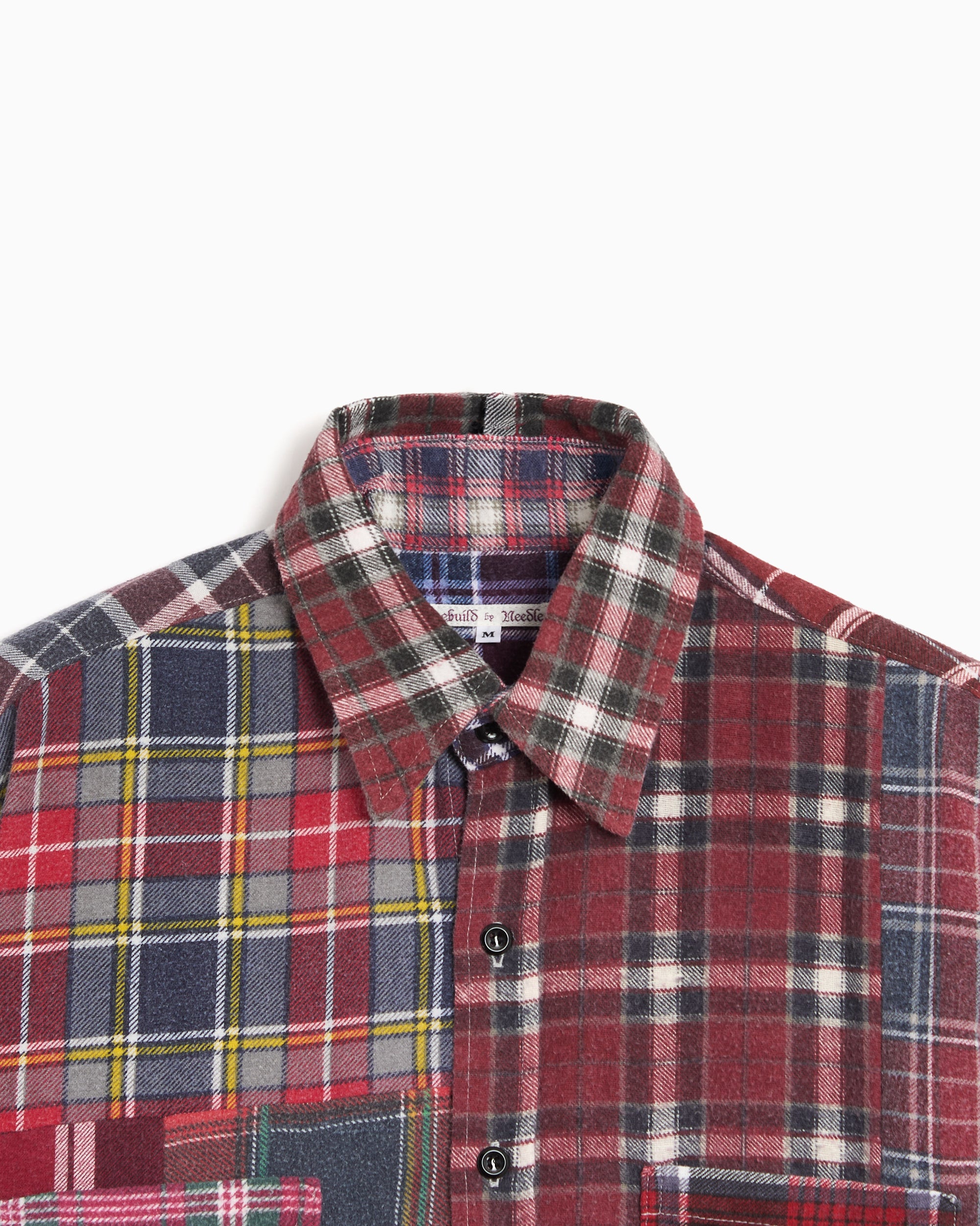 Shirts Needles 7 Cut Flannel Plaid Relaxed Unisex Shirt - SX488-Assorted-M