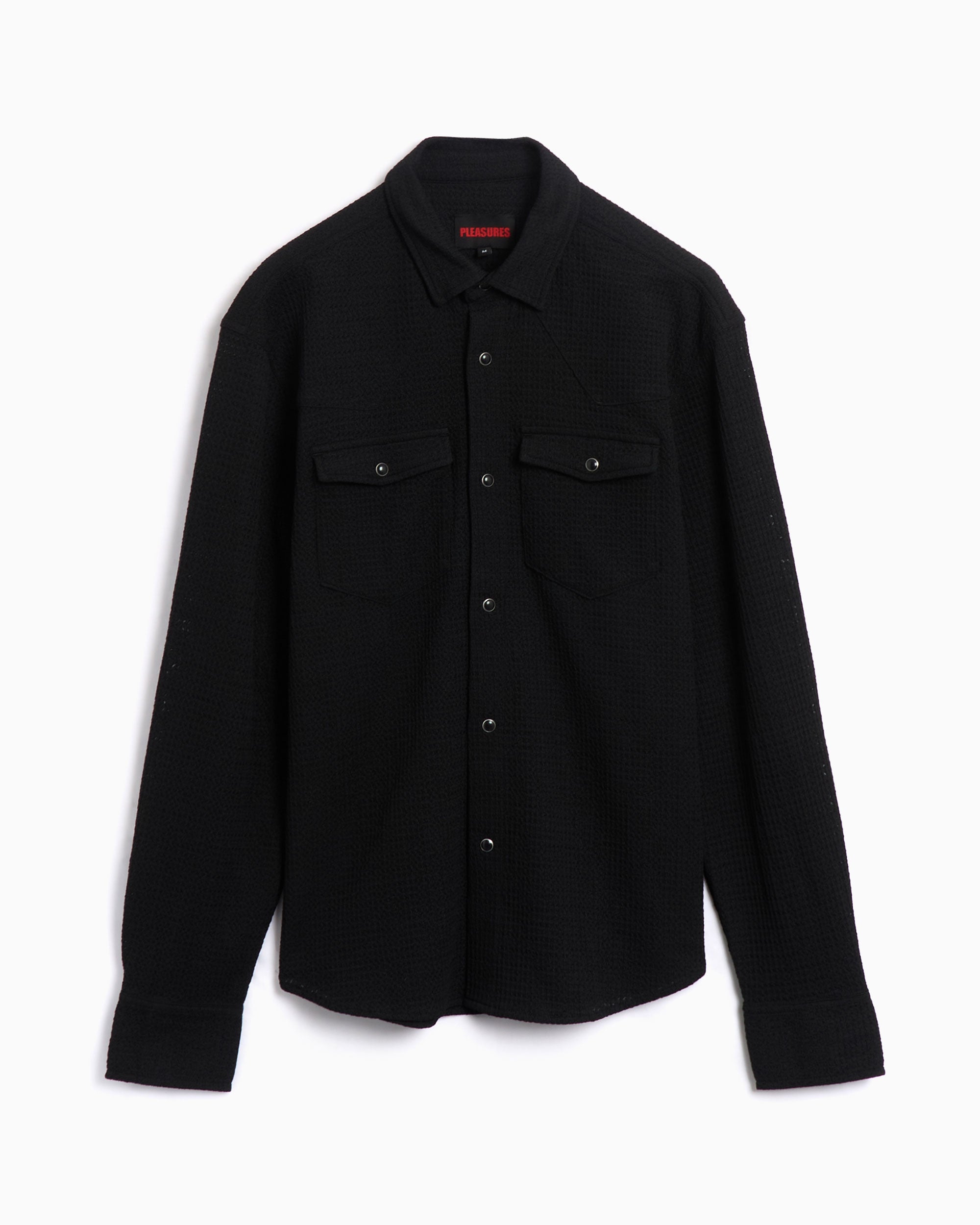 Shirts Pleasures Hive Men's Long Sleeve Western Shirt Men's Shirt - P25SP019-BLACK