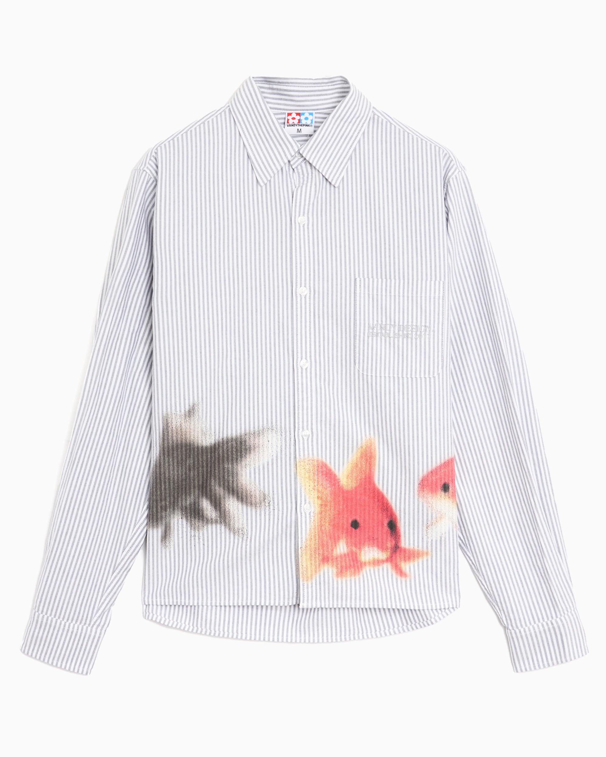 Shirts Vandy The Pink Goldfish Striped Relaxed Men's Shirt - VD5071- 102