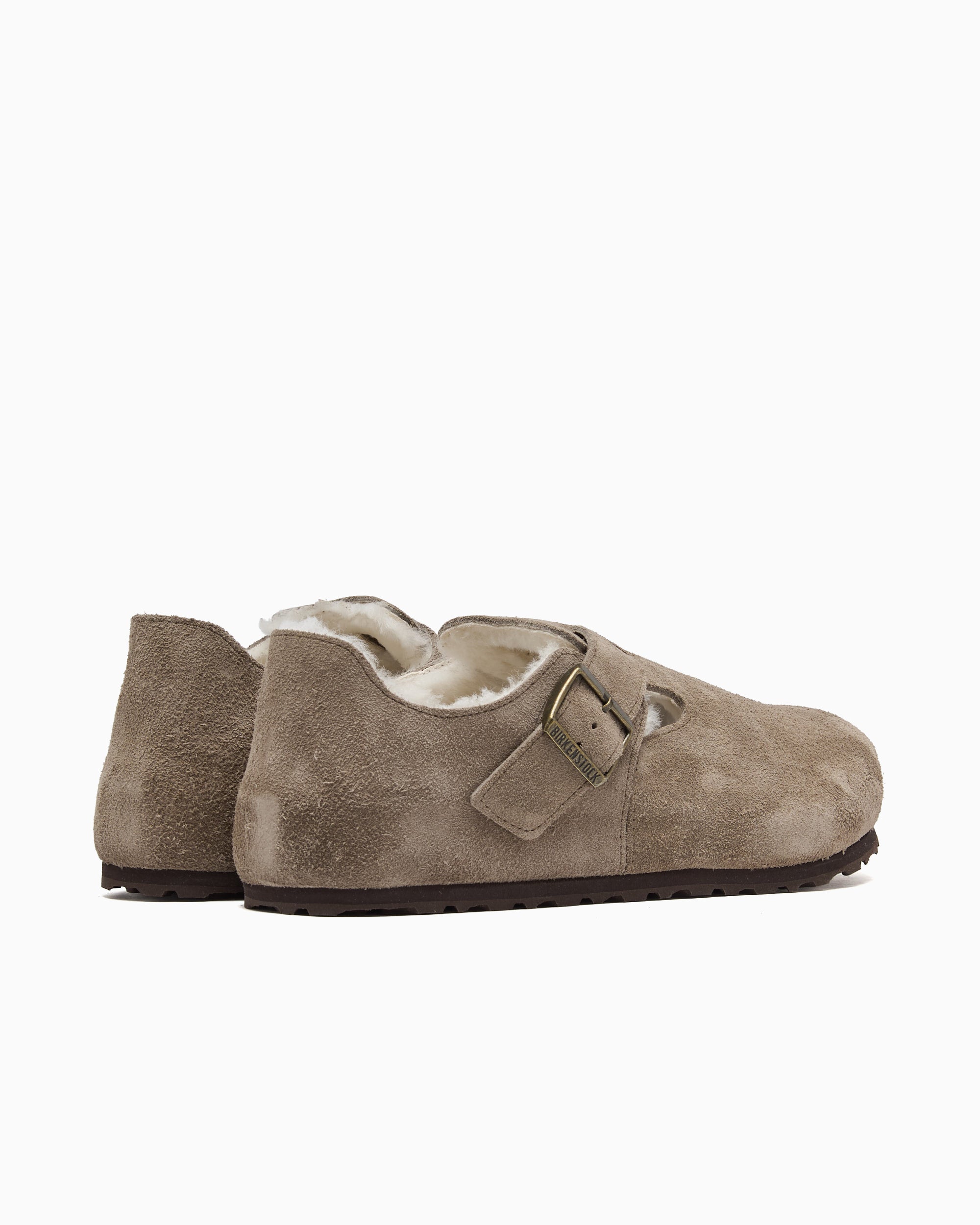 Shoes BIRKENSTOCK London Shearling Suede Leather Regular Unisex Shoes - 1028235