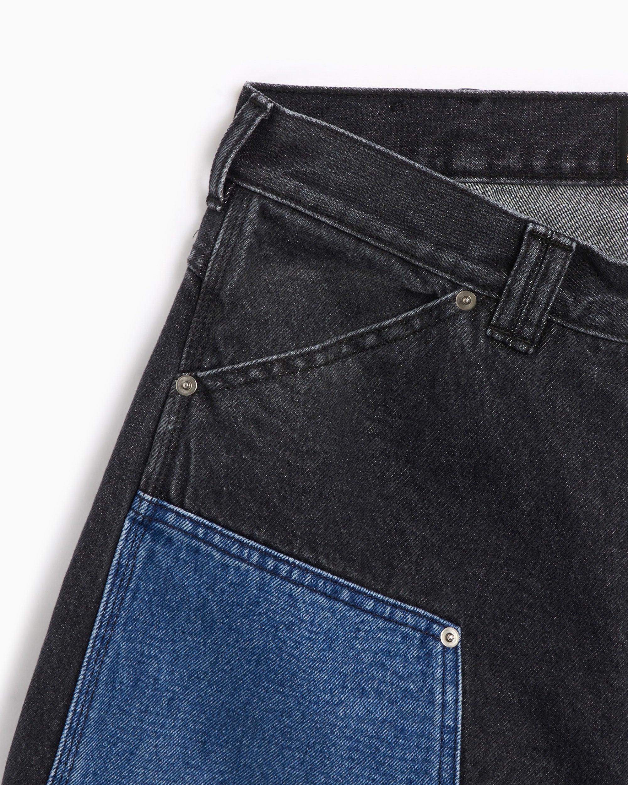 Shorts Aries Colourblocked Men's Denim Carpenter Shorts Men's Shorts - SUAR30335-BLKBLU