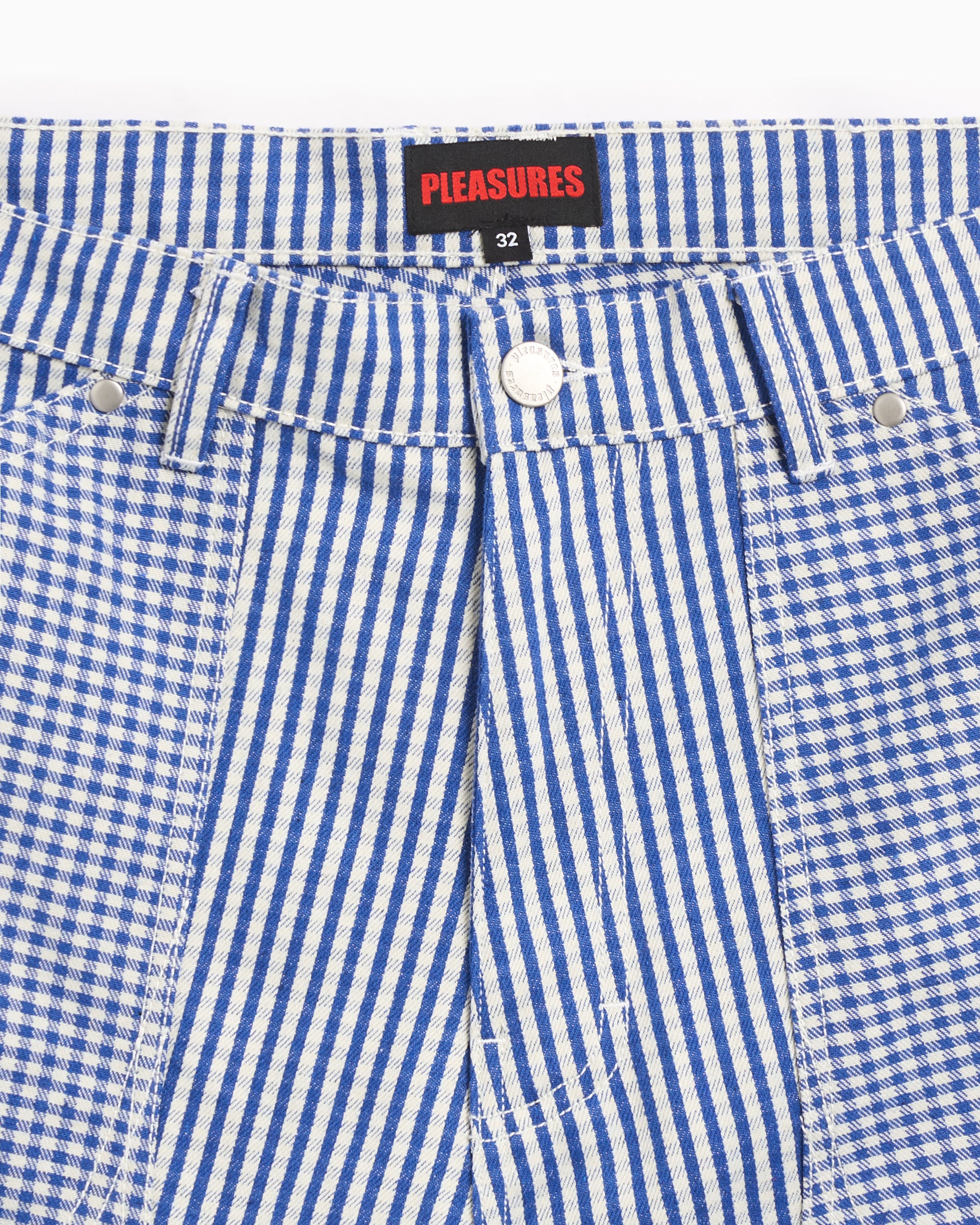 Shorts Pleasures Ultra Men's Plaid Shorts Men's Shorts - P24SU034-BLUE