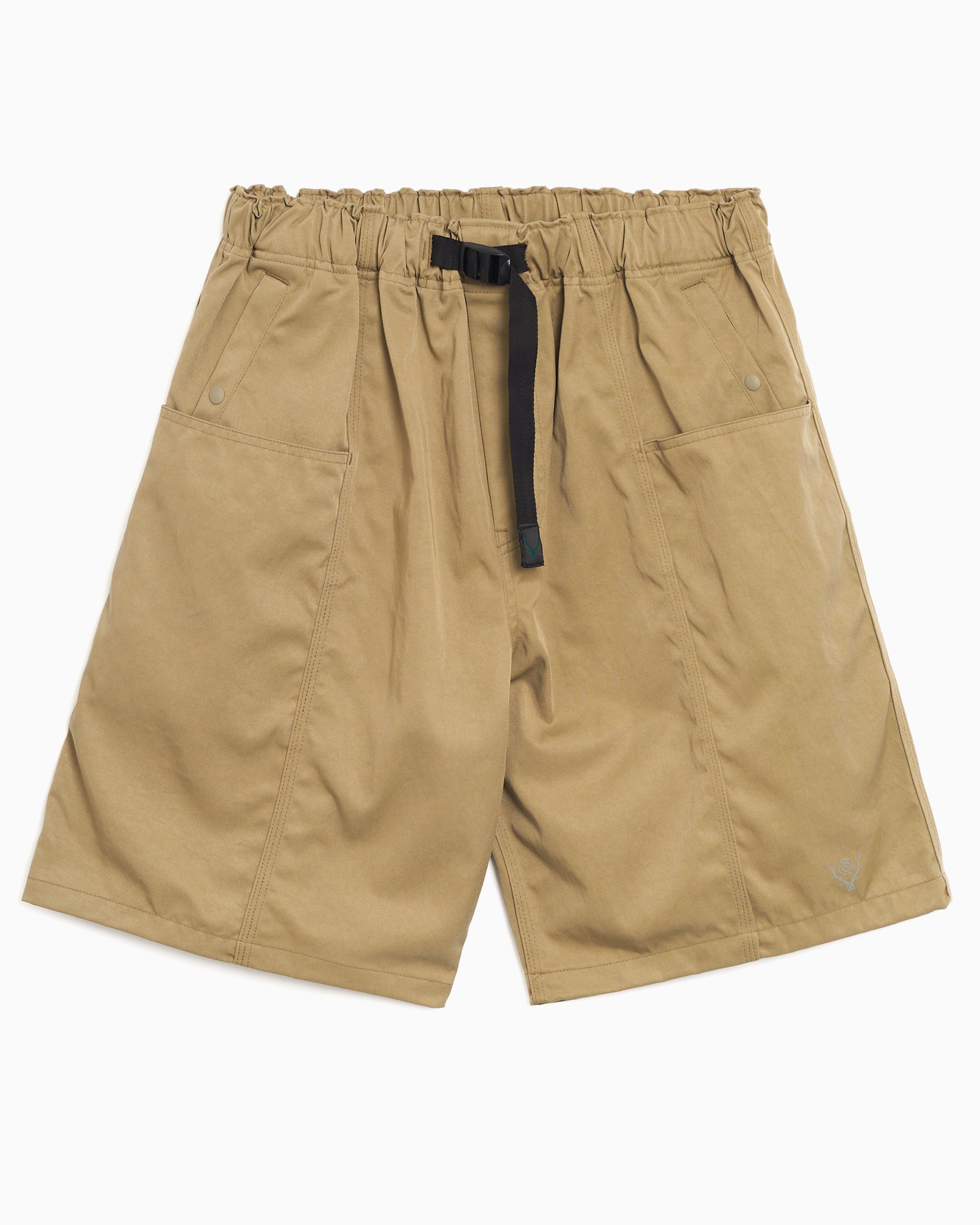 Shorts South2 West8 Belted C.S. Relaxed Men's Shorts - QV555-A-Khaki