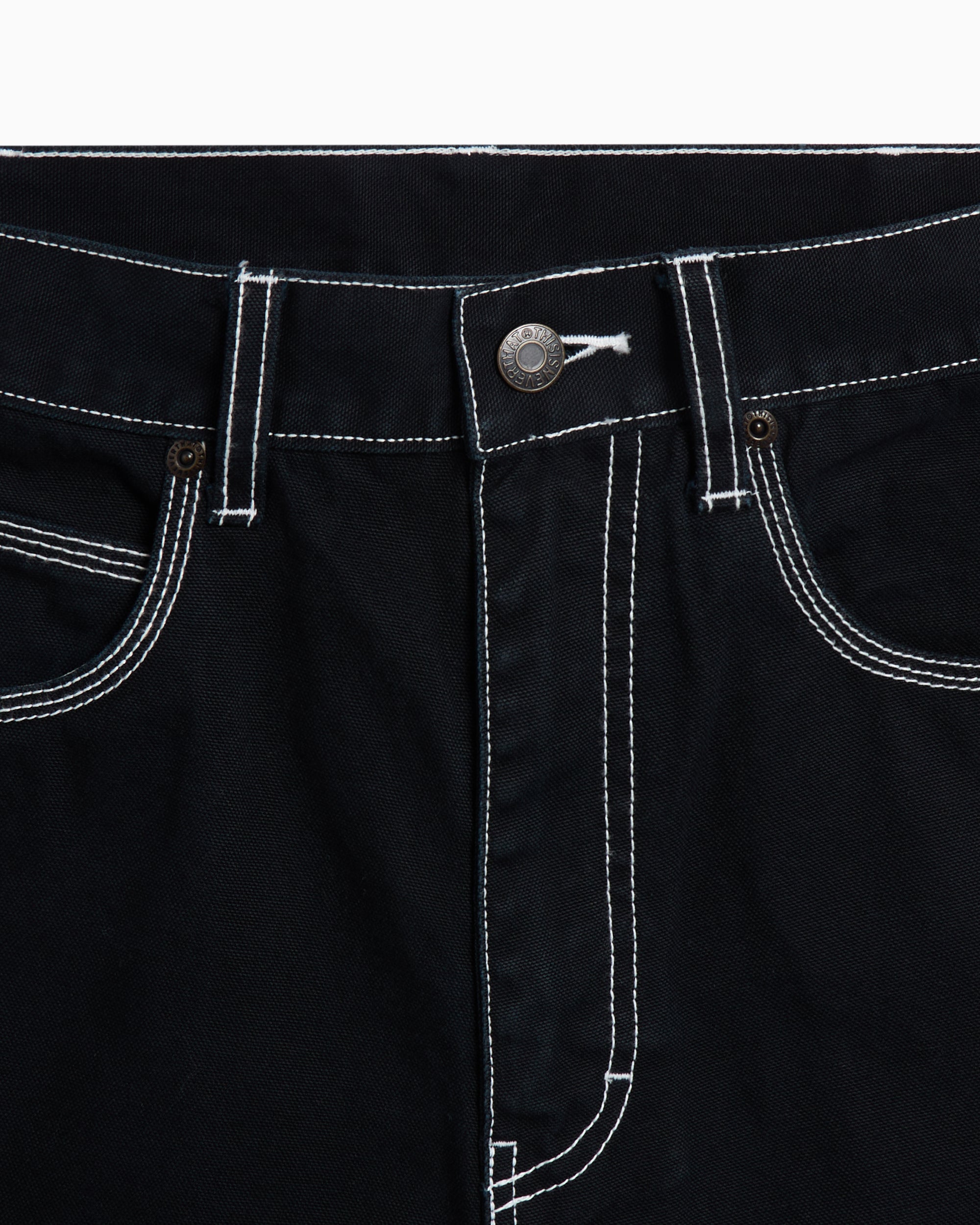 Shorts thisisneverthat® thisisneverthat® Contrast Stitch Men's Shorts Men's Shorts - TN251WSOOS05-BLK