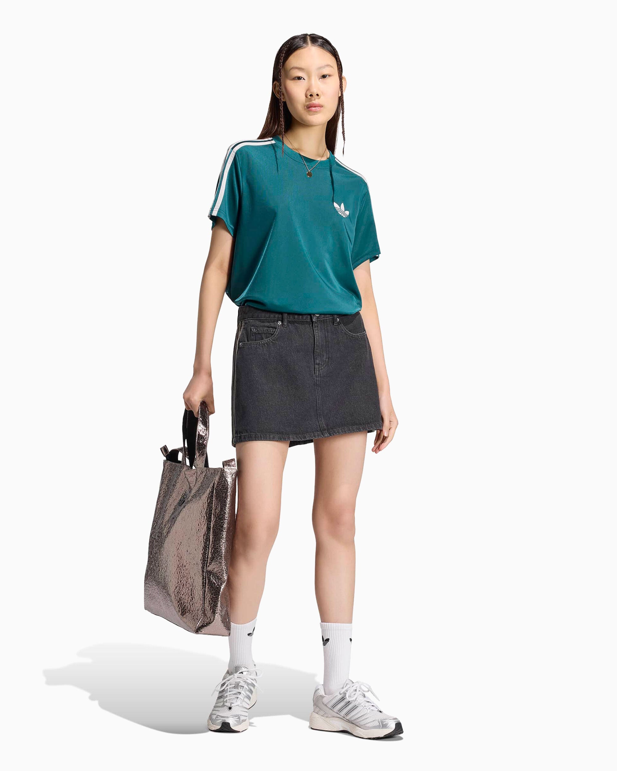 Skirts adidas Originals Denim 3 Stripes Women's Short Skirt - KQ6485