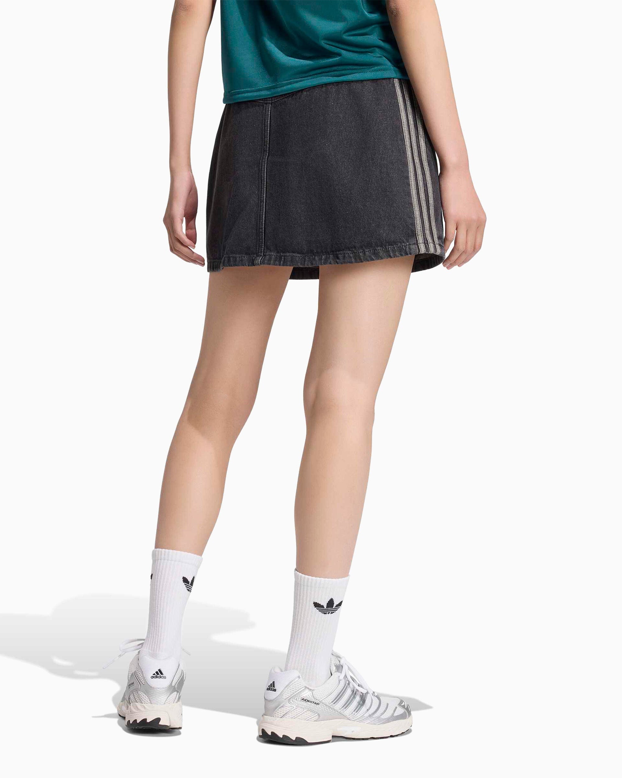 Skirts adidas Originals Denim 3 Stripes Women's Short Skirt - KQ6485
