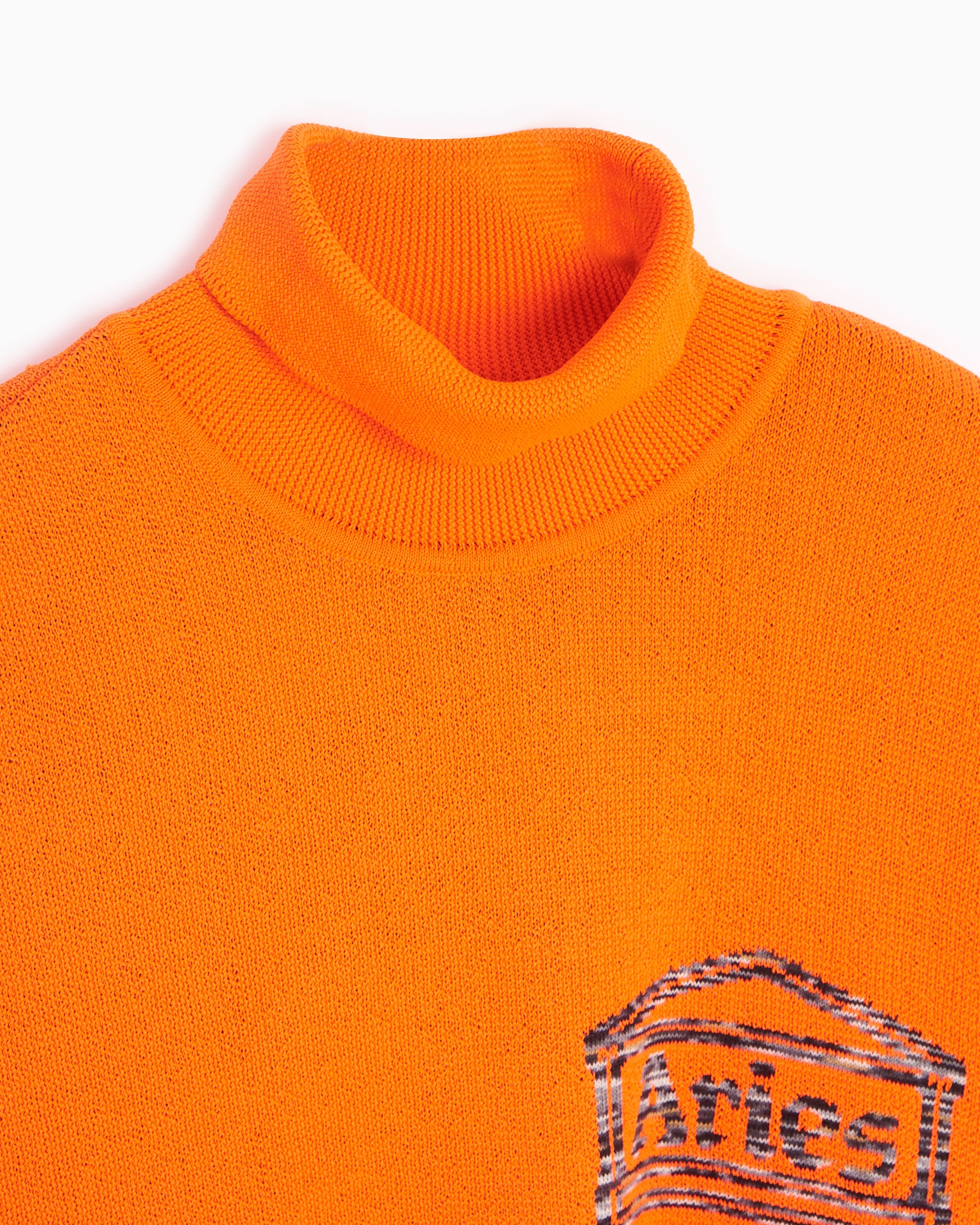 Sweaters Aries Temple Fluro Men's Turtleneck Knit Sweater Men's Sweater - FTAR20024-ORG