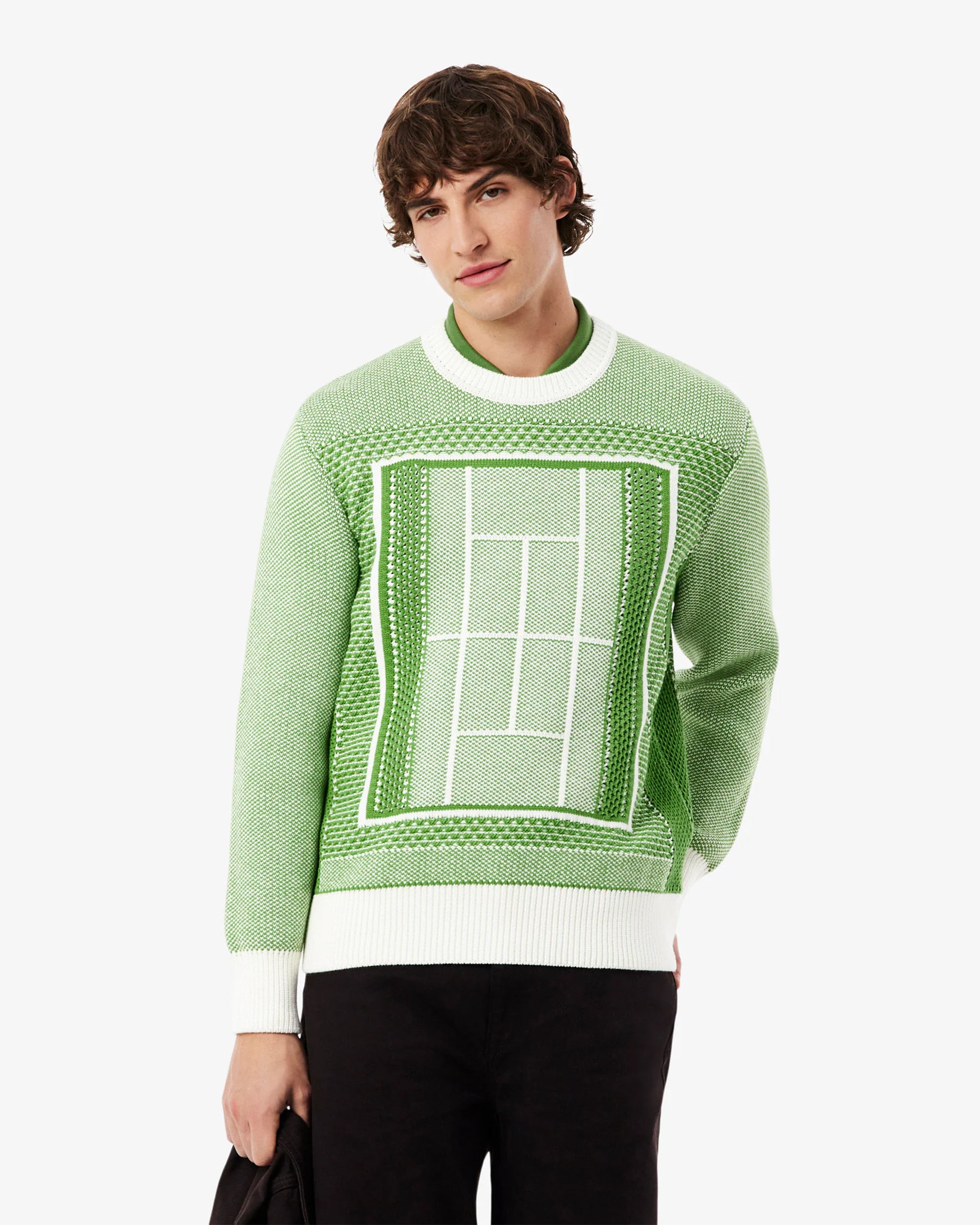 Sweaters Lacoste Tennis Court Graphic Men's Sweater - AH0619-00-4SI